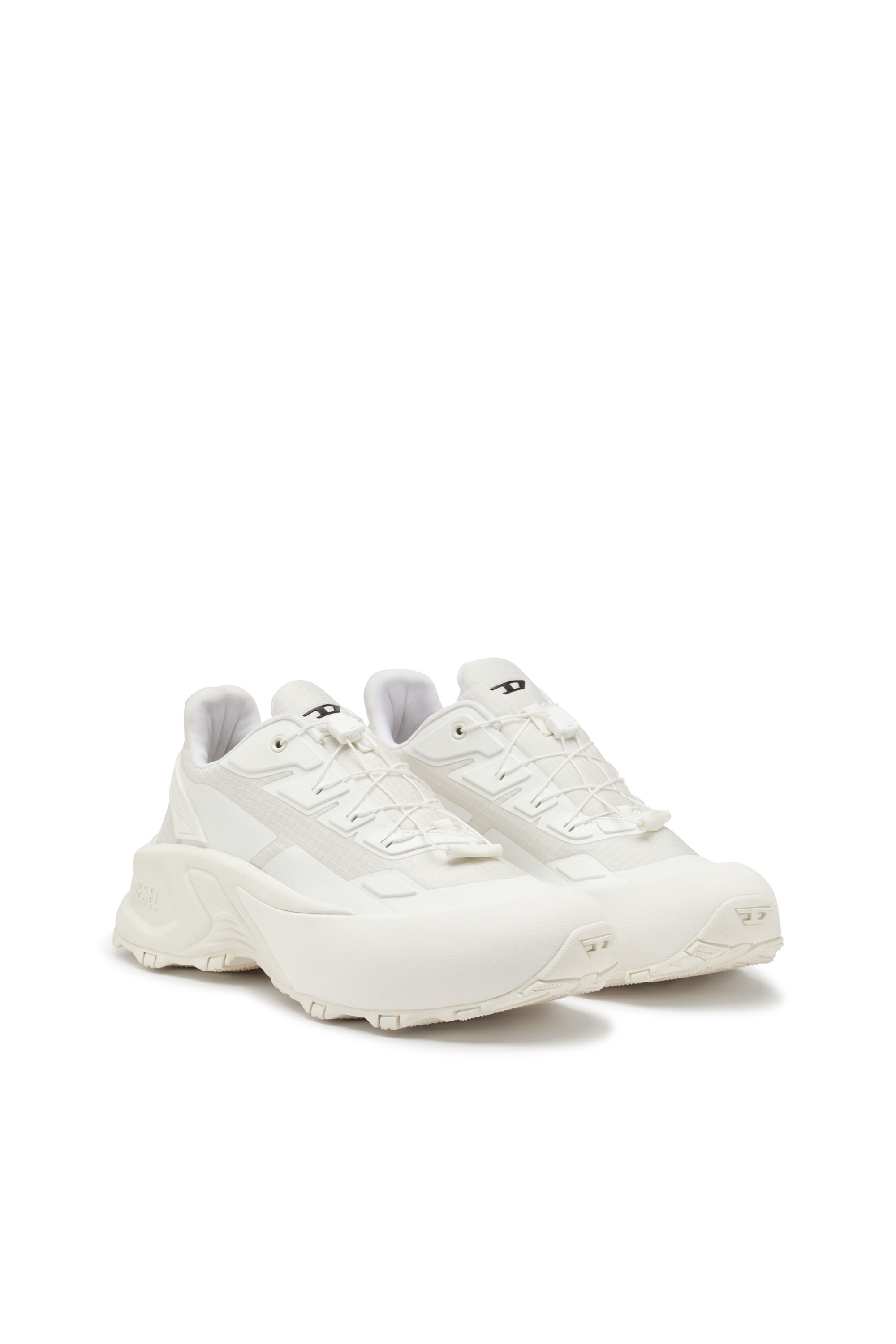 Diesel - D-CAGE RUNNER, D-Cage Runner-Deportivas de ripstop con ribetes de poliuretano termoplástico Hombre in Blanco - 2