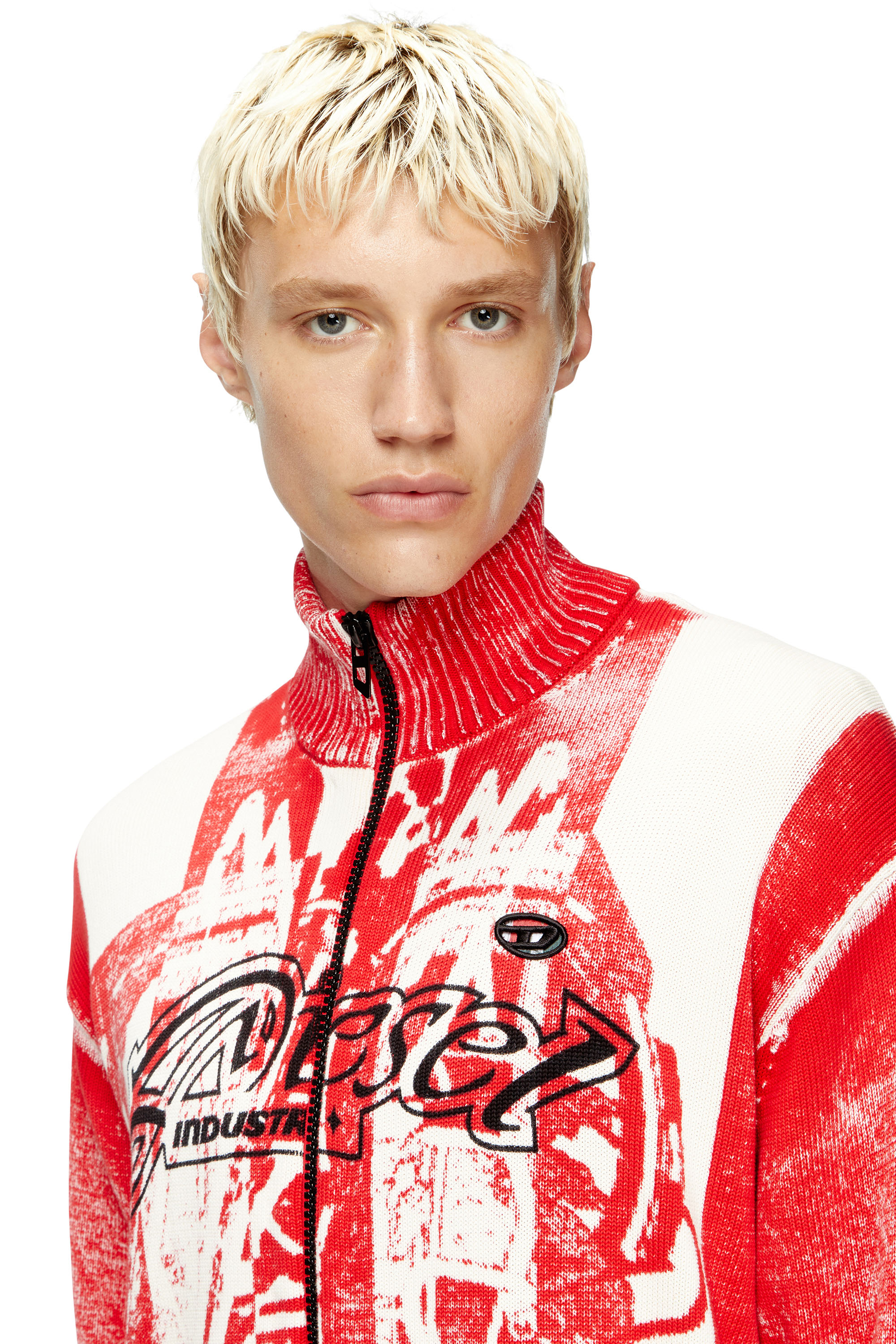 Diesel - K-OLIBA-JKT, Cárdigan con cremallera y estampado interior de rayas Hombre in Multicolor - 3