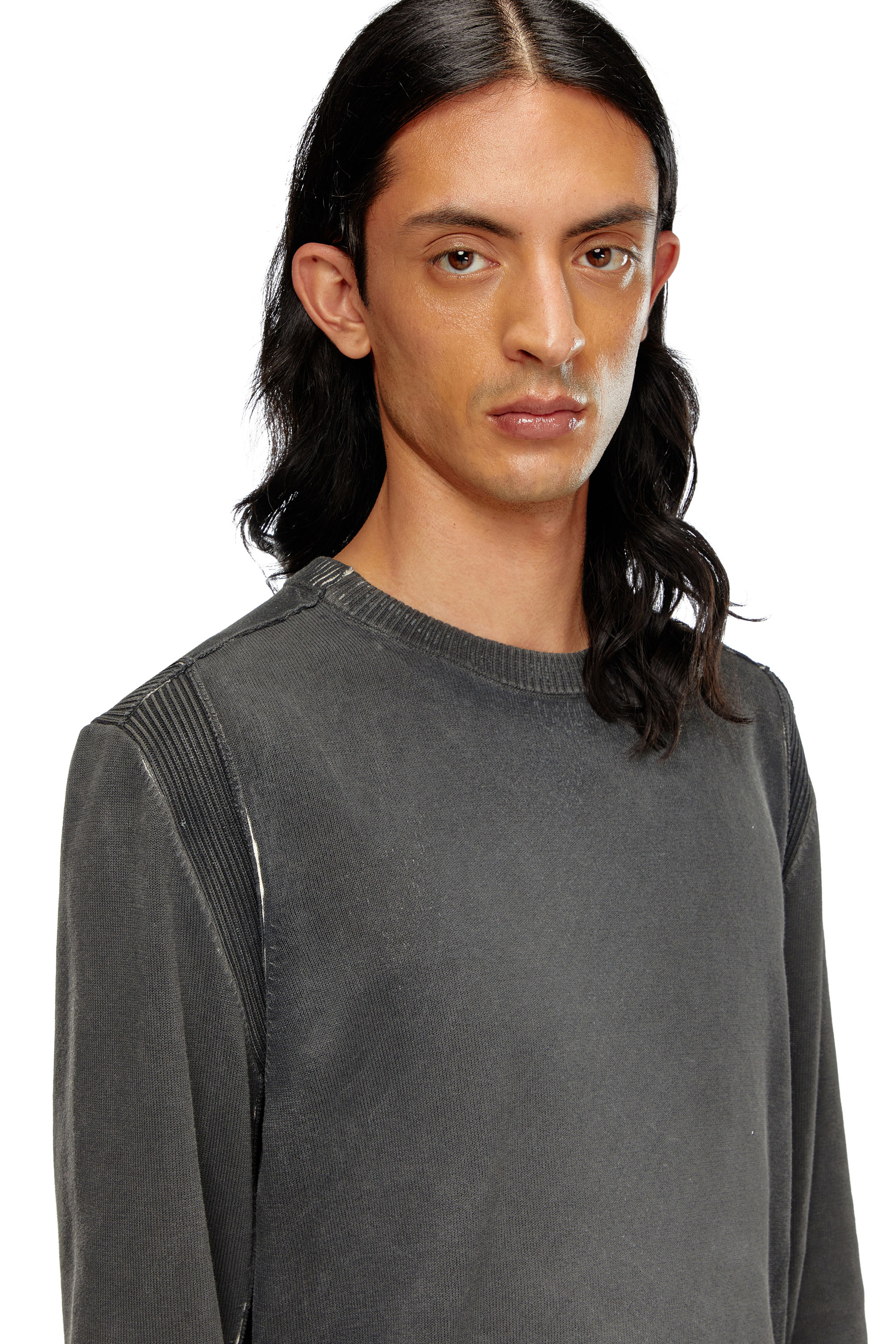 Men's Jumper in treated cotton | Black | Diesel