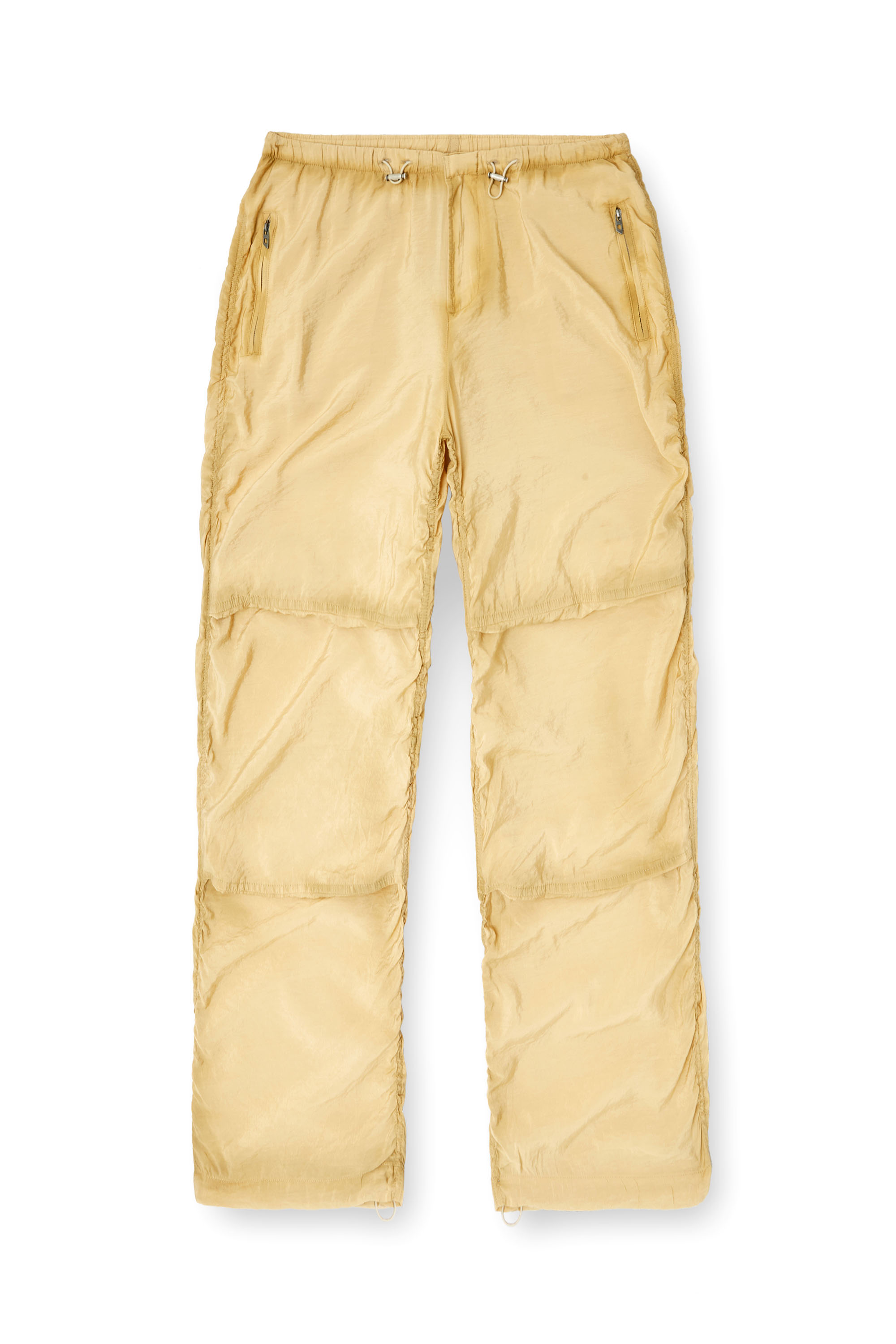 Diesel - P-DAILY, Man's Utility pants in light, crinkled fabric in Beige - 4