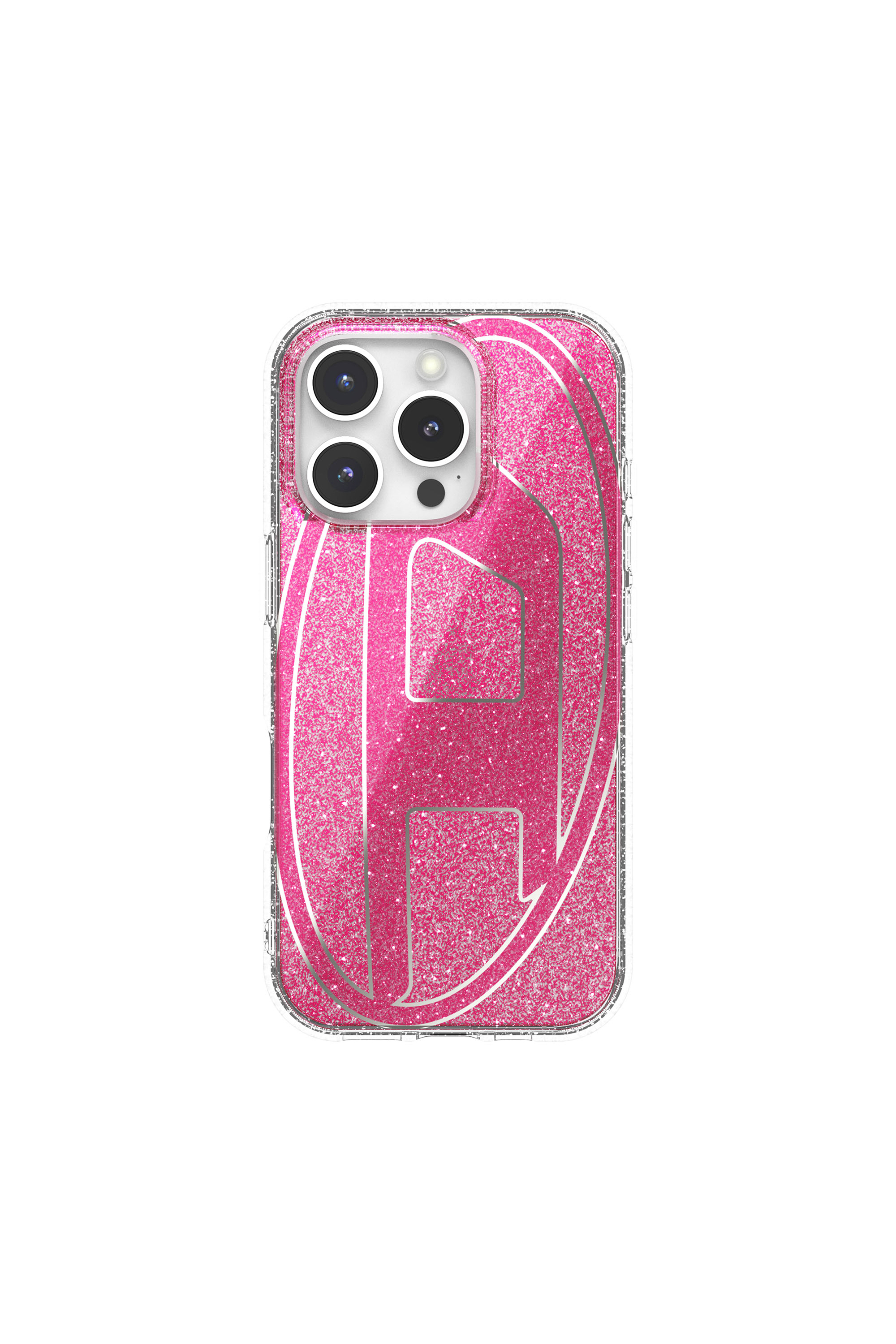 Diesel - 60156 AOP CASE, Unisex's Oval D Glitter Case for iP 16 Pro in Pink - 3