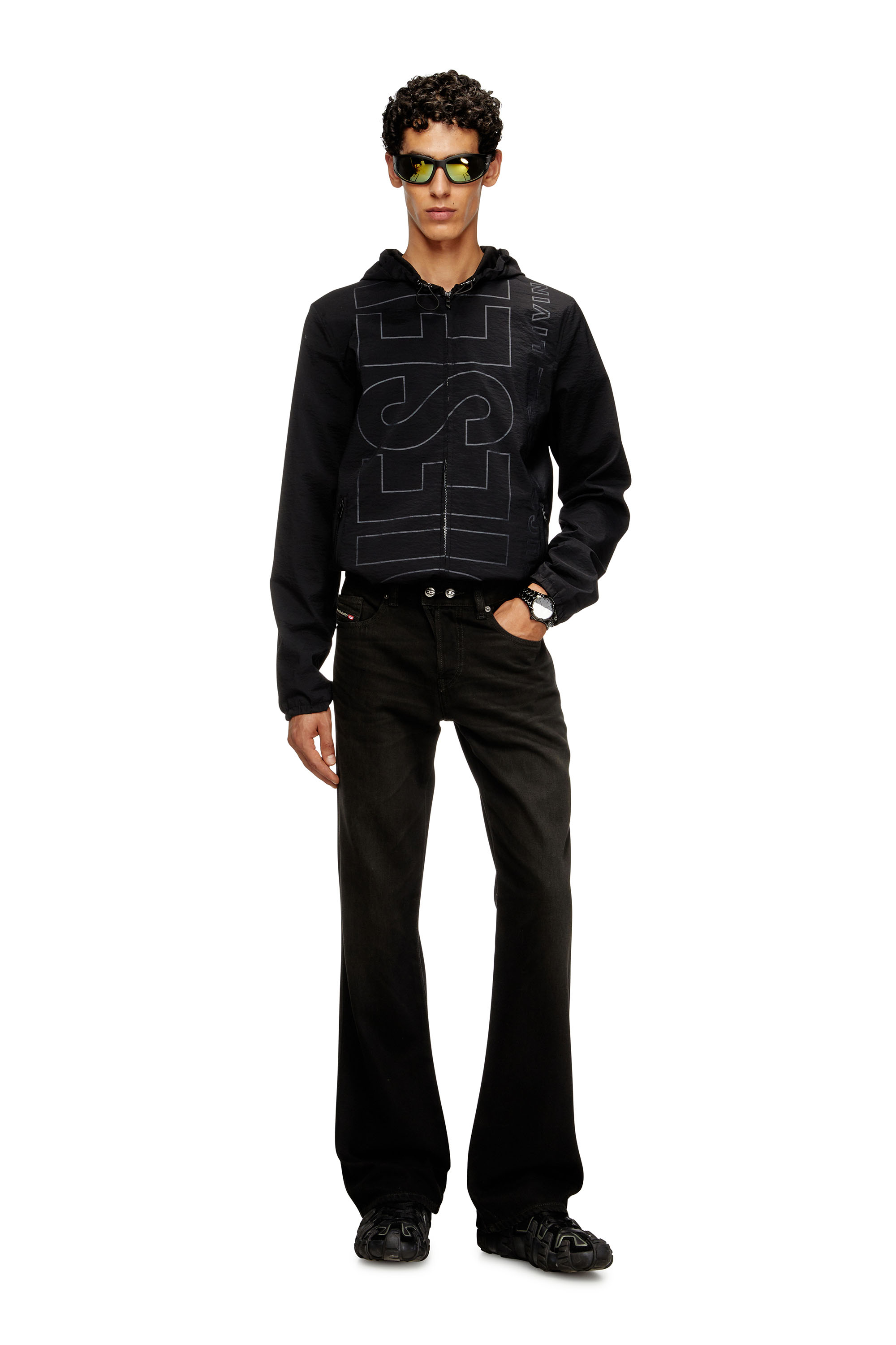 Diesel - Bootcut Jeans 1998 D-Buck 09M20 Hombre, Negro/Gris oscuro - 2