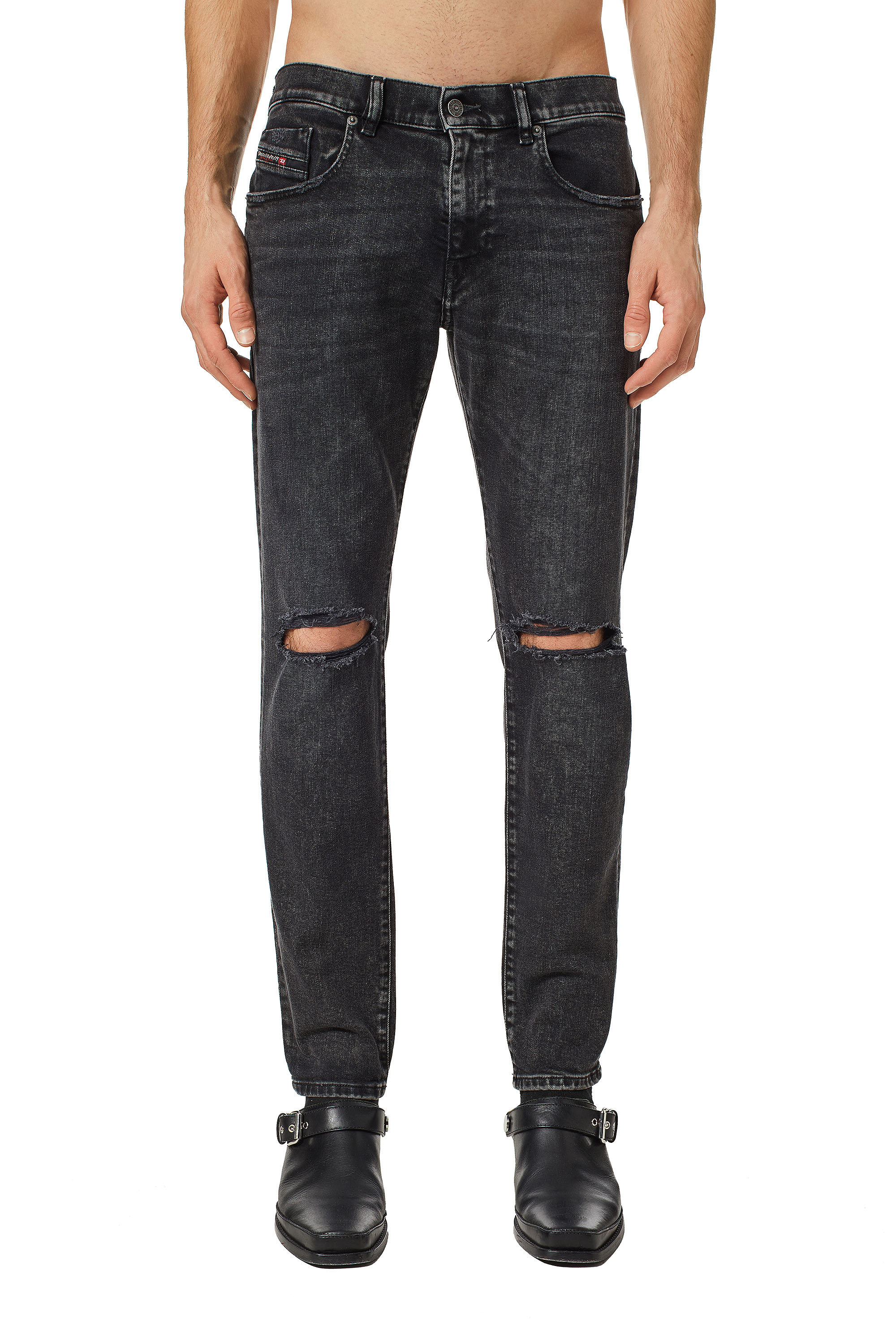 2019 D-STRUKT 09D19 Slim Jeans, Black/Dark grey - Jeans