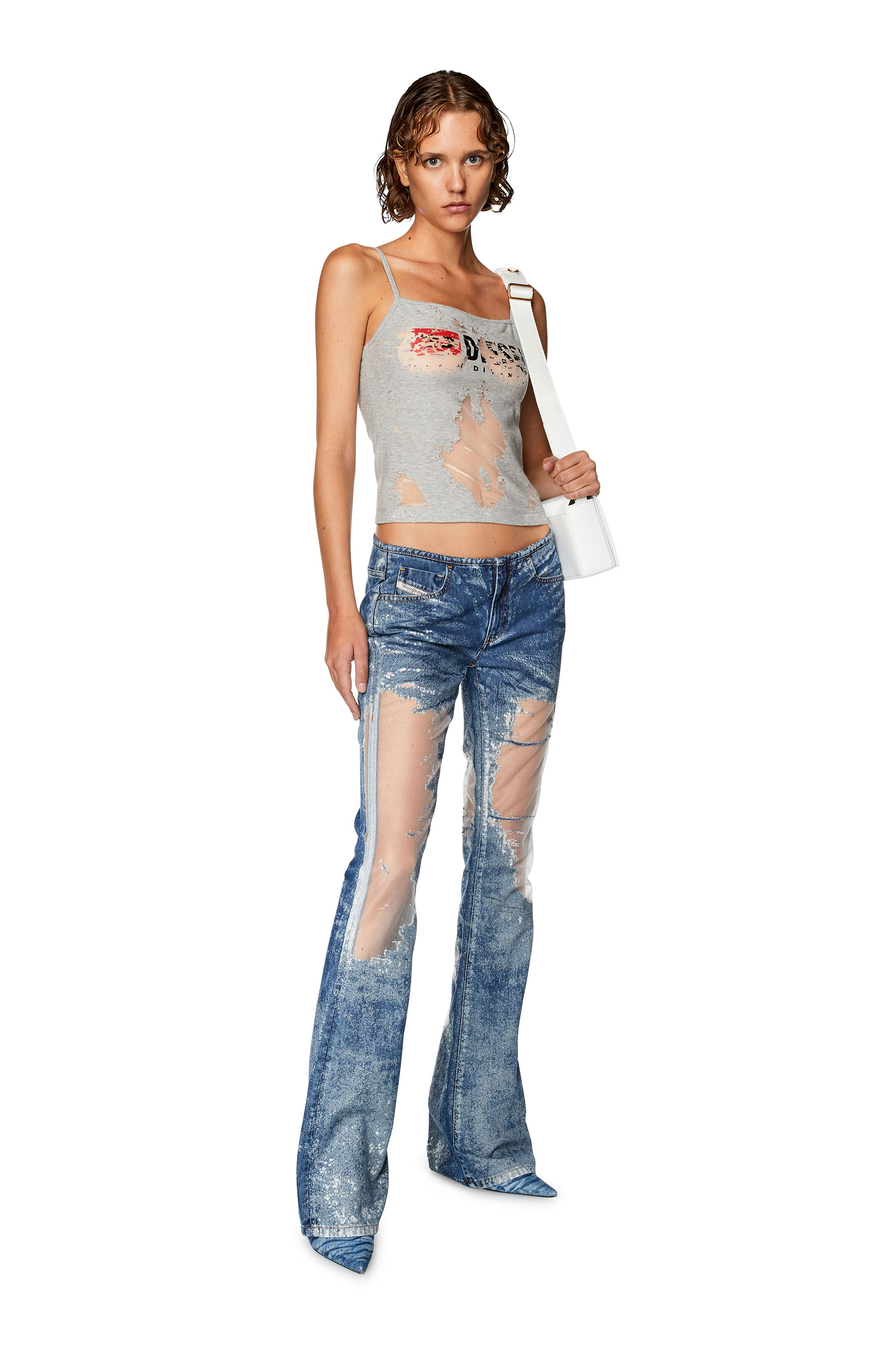 Diesel - Bootcut and Flare Jeans D-Shark 068JH, Azul medio - Image 1