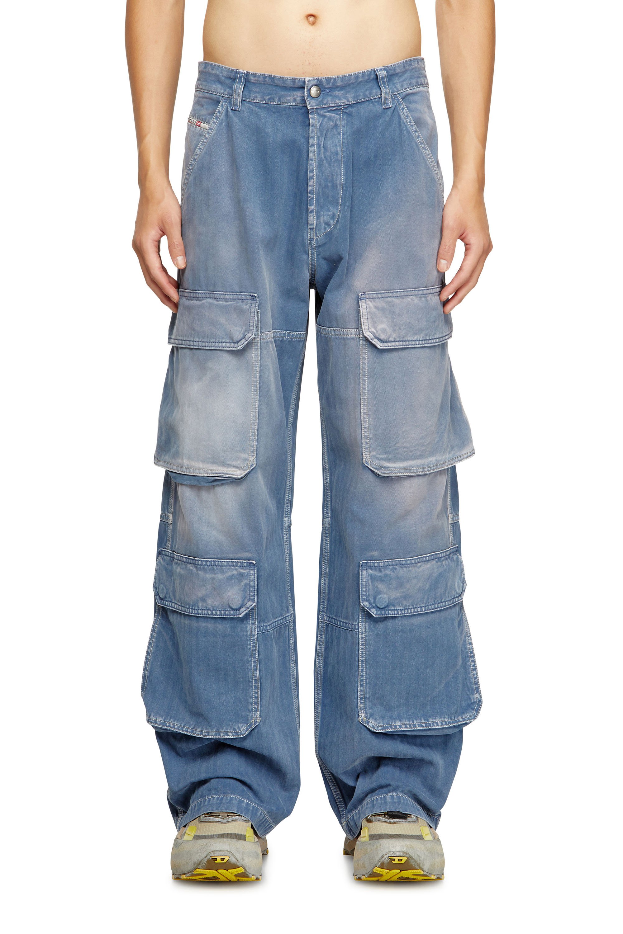 Diesel - Relaxed Jeans D-Touch 09M93 Hombre, Azul medio - 1