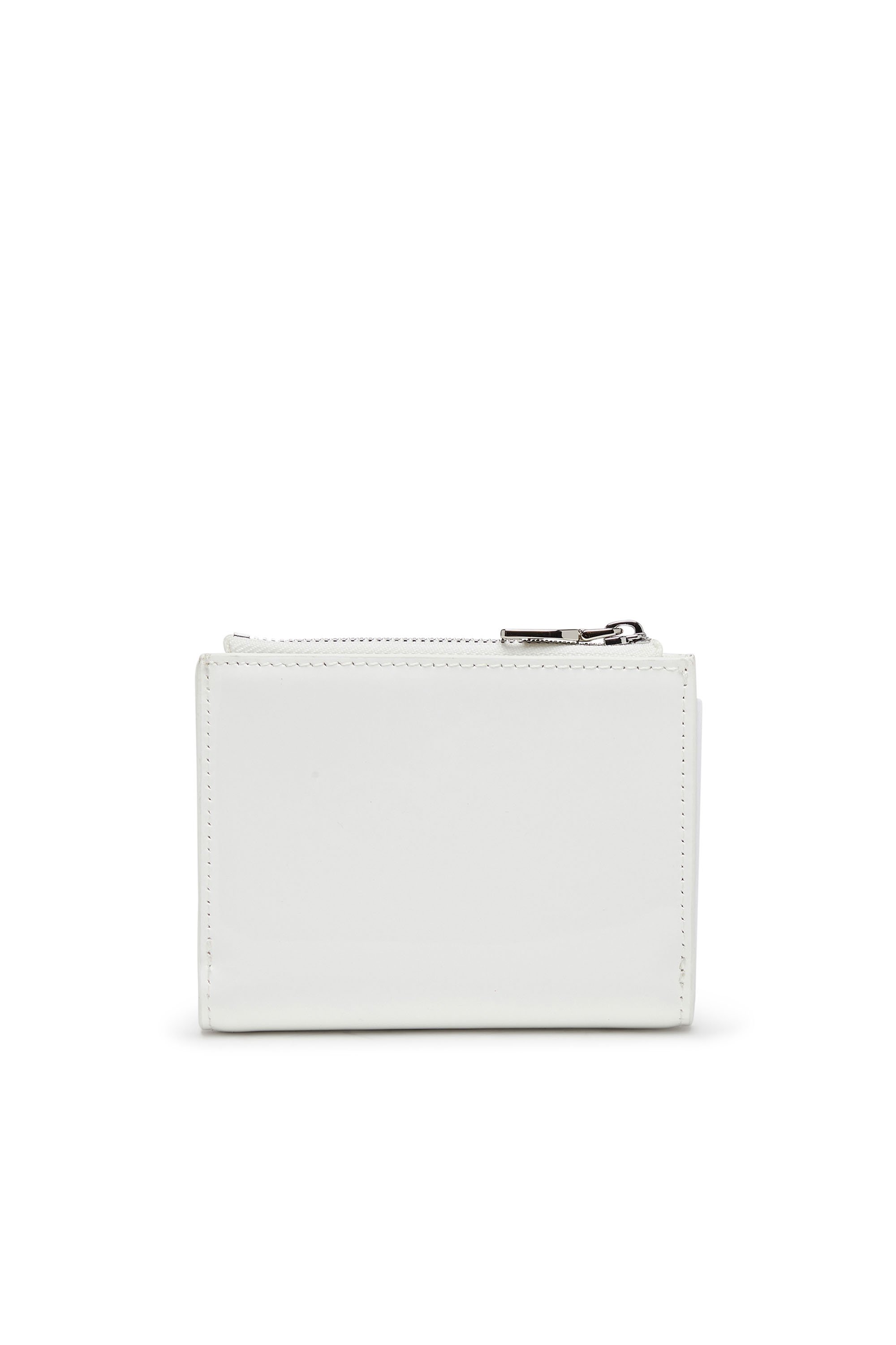 Diesel - PLAY BI-FOLD ZIP II, Woman Small wallet in glossy leather in White - Image 2