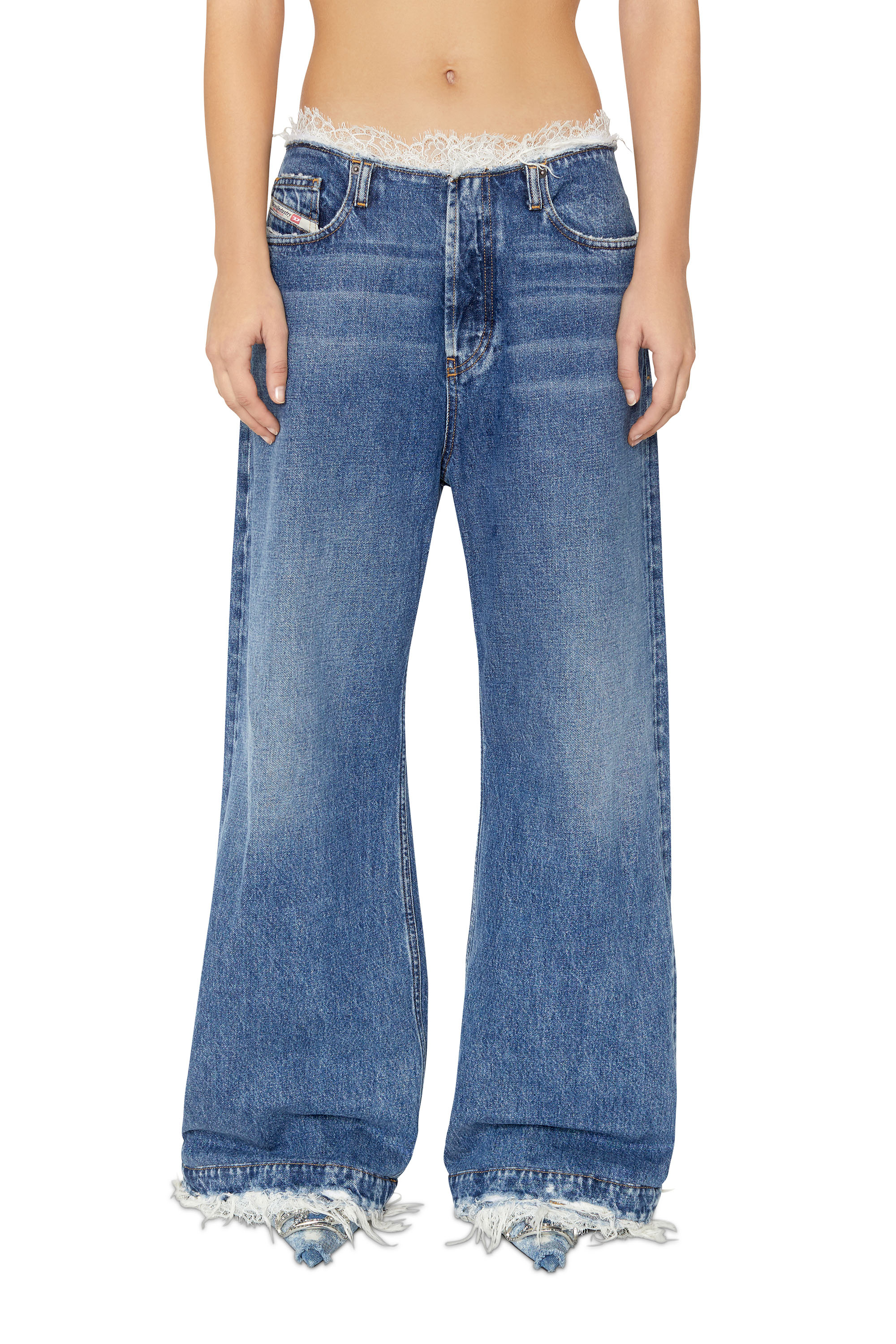 Diesel - D-Sire 007I2 Straight Jeans, Azul Oscuro - Image 1