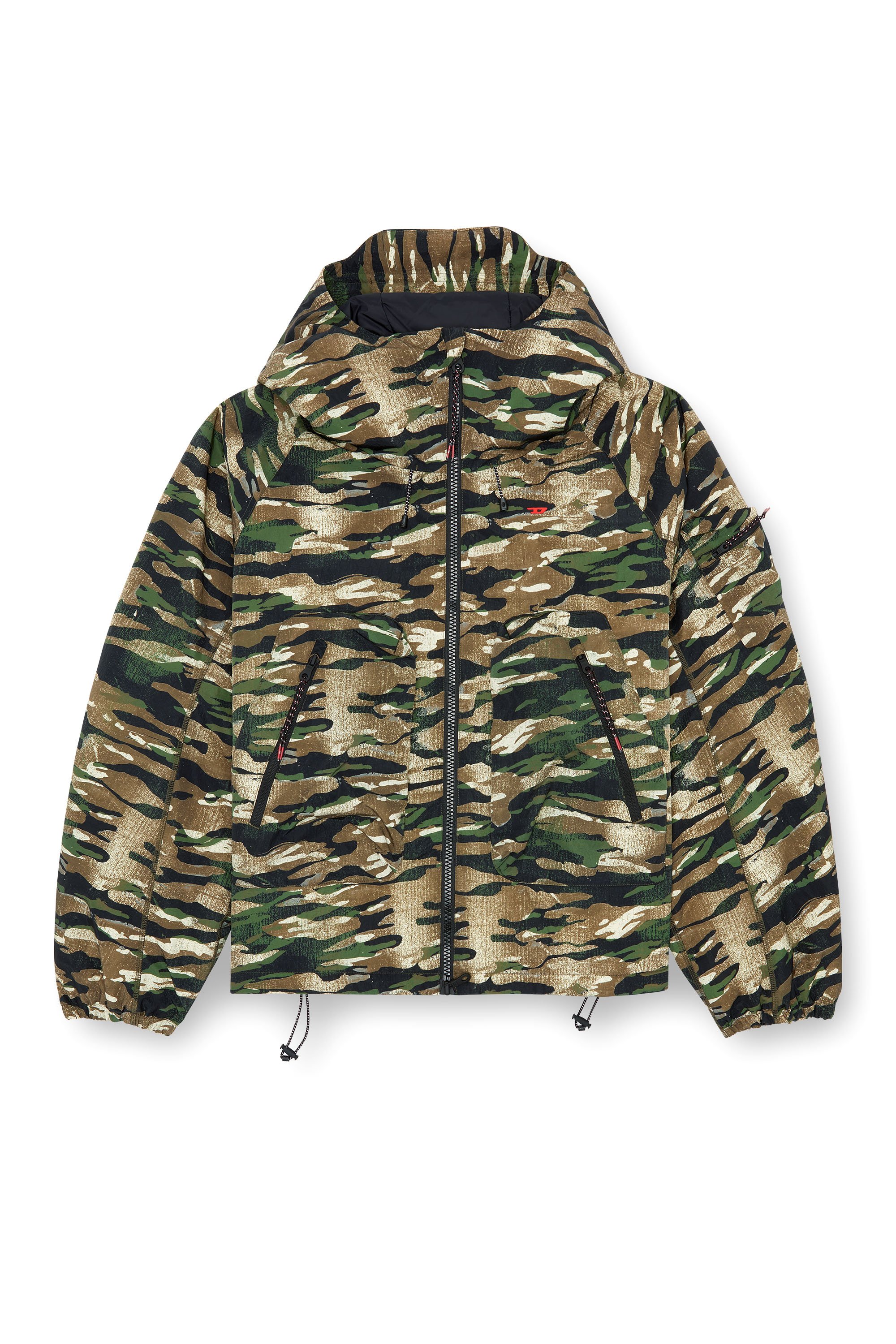Diesel - AMWT-BERNARD-WT24, Man Camouflage hooded jacket in Multicolor - Image 5