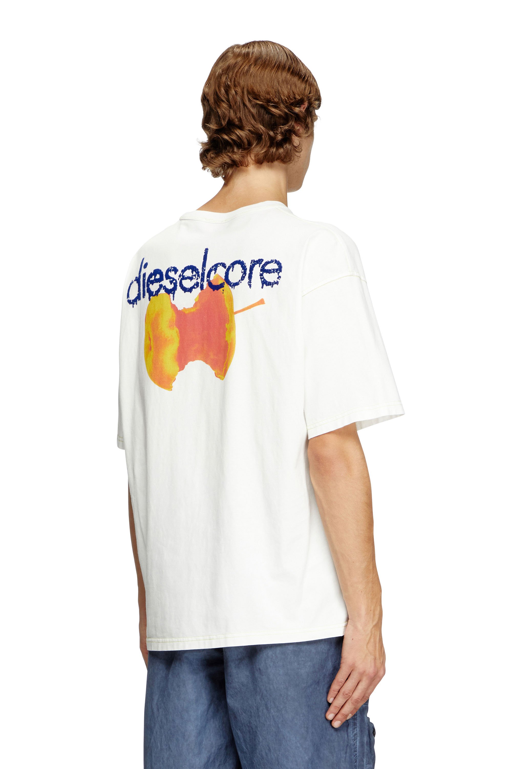 Diesel - T-BOXT-R18, Man's T-shirt with apple core print in White - 2