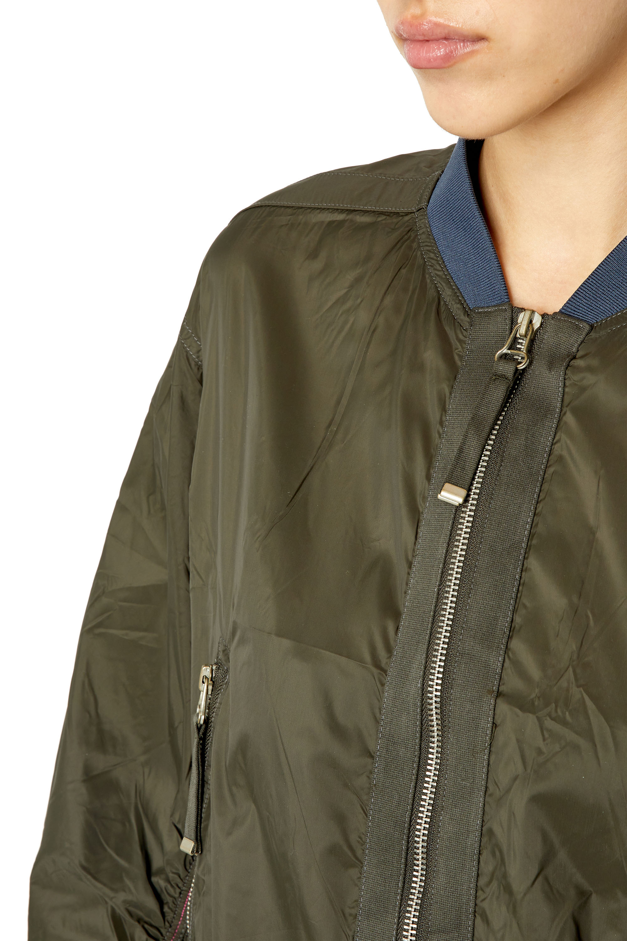 Diesel - G-NOAK, Woman Bomber jacket in light nylon in Green - Image 4