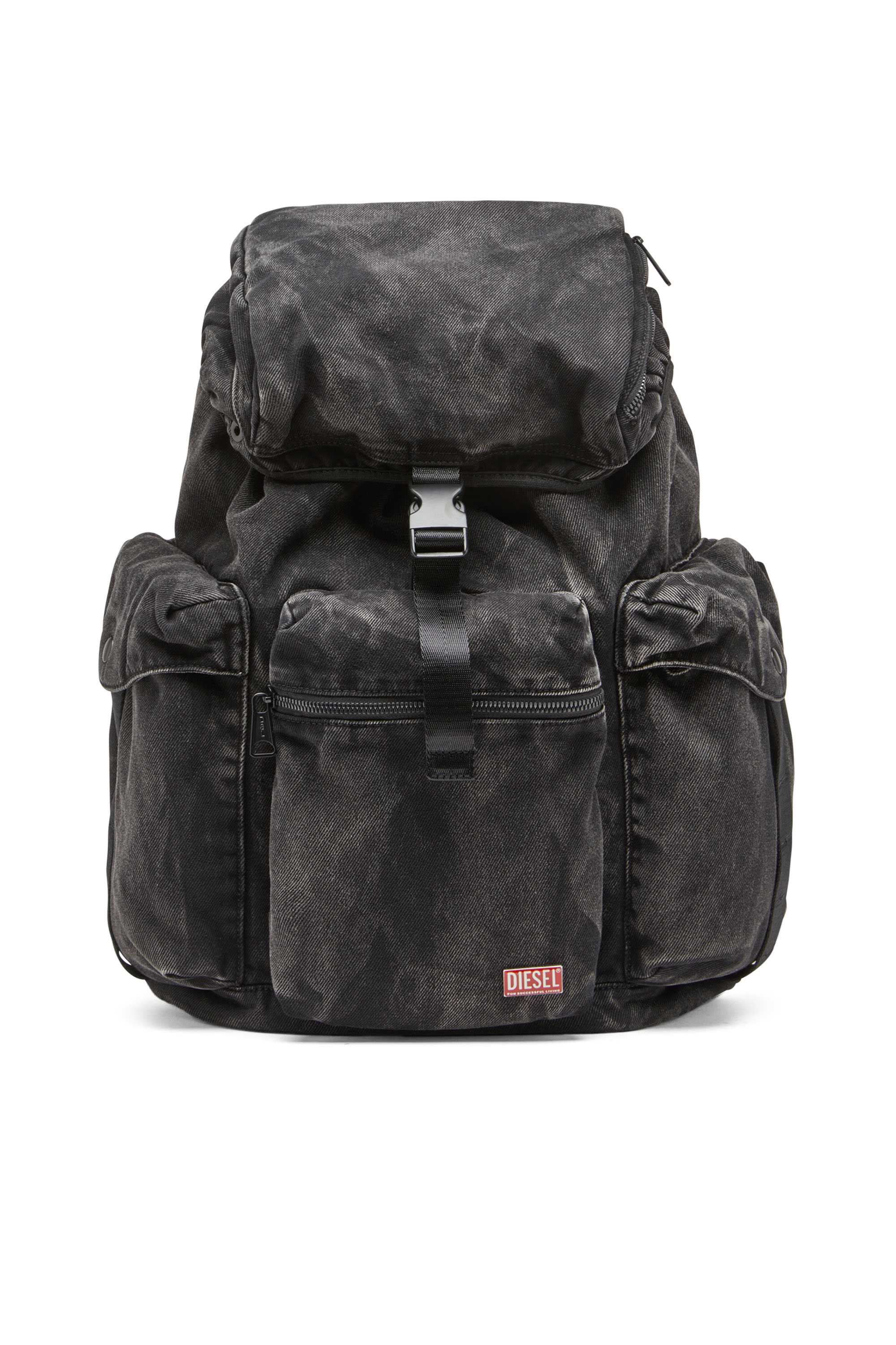 Men s Backpacks leather zippered PC holder Diesel