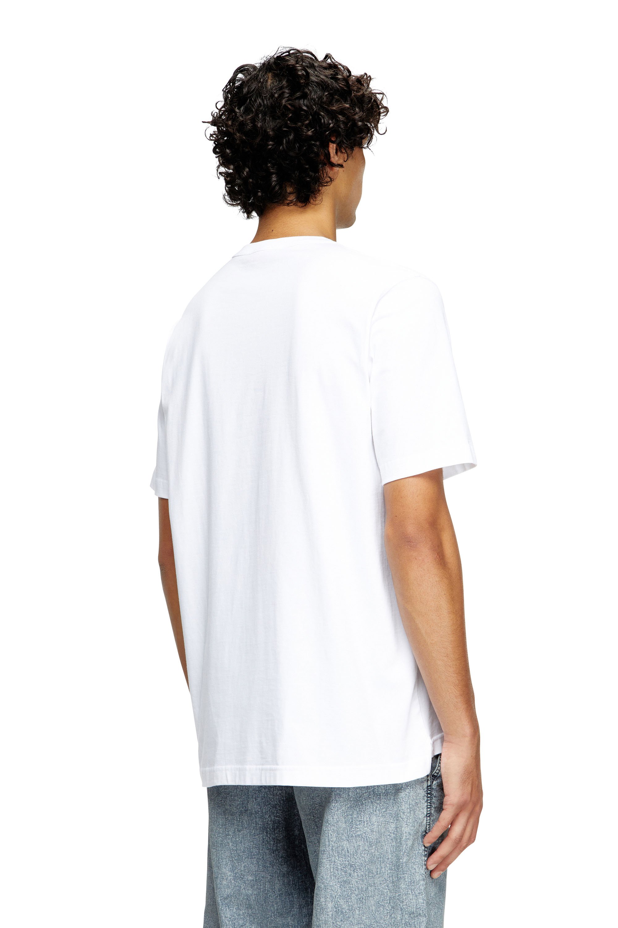 Diesel - T-JUST-OD, Camiseta con logotipo moldeado por inyección Hombre in Blanco - 4