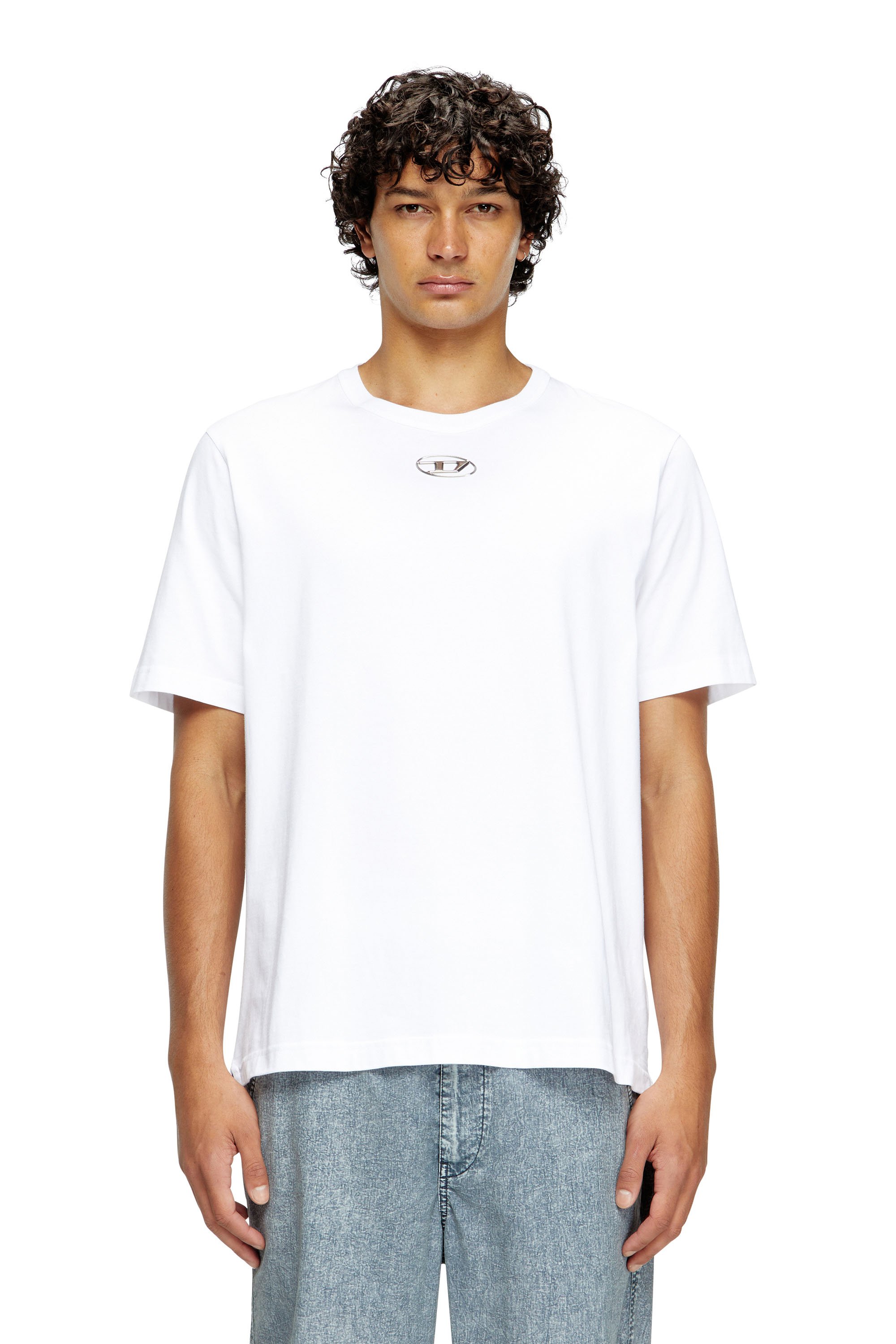 Diesel - T-JUST-OD, Camiseta con logotipo moldeado por inyección Hombre in Blanco - 1
