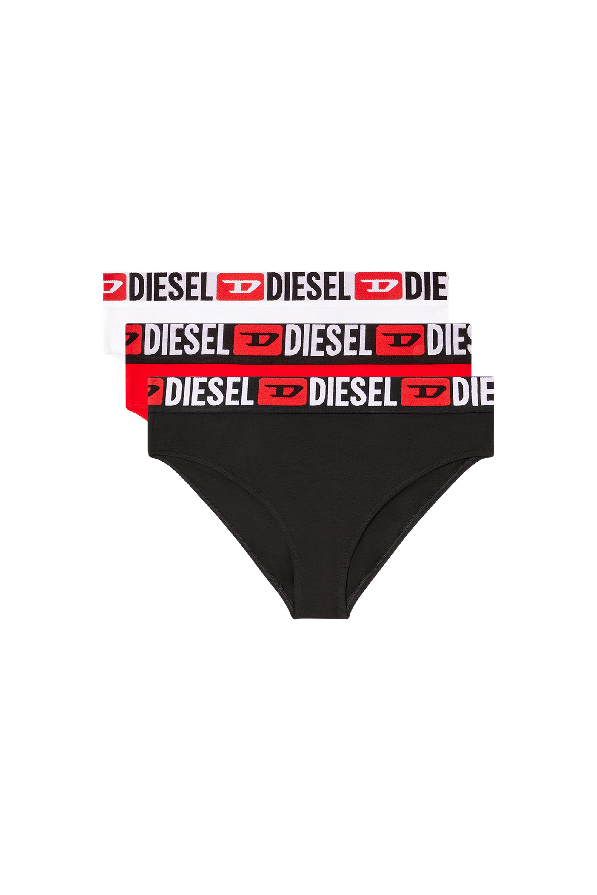 Diesel - SAM-D-CORE-3PACK, Paquete de tres bragas con cintura con logotipo grande Mujer in Multicolor - 1