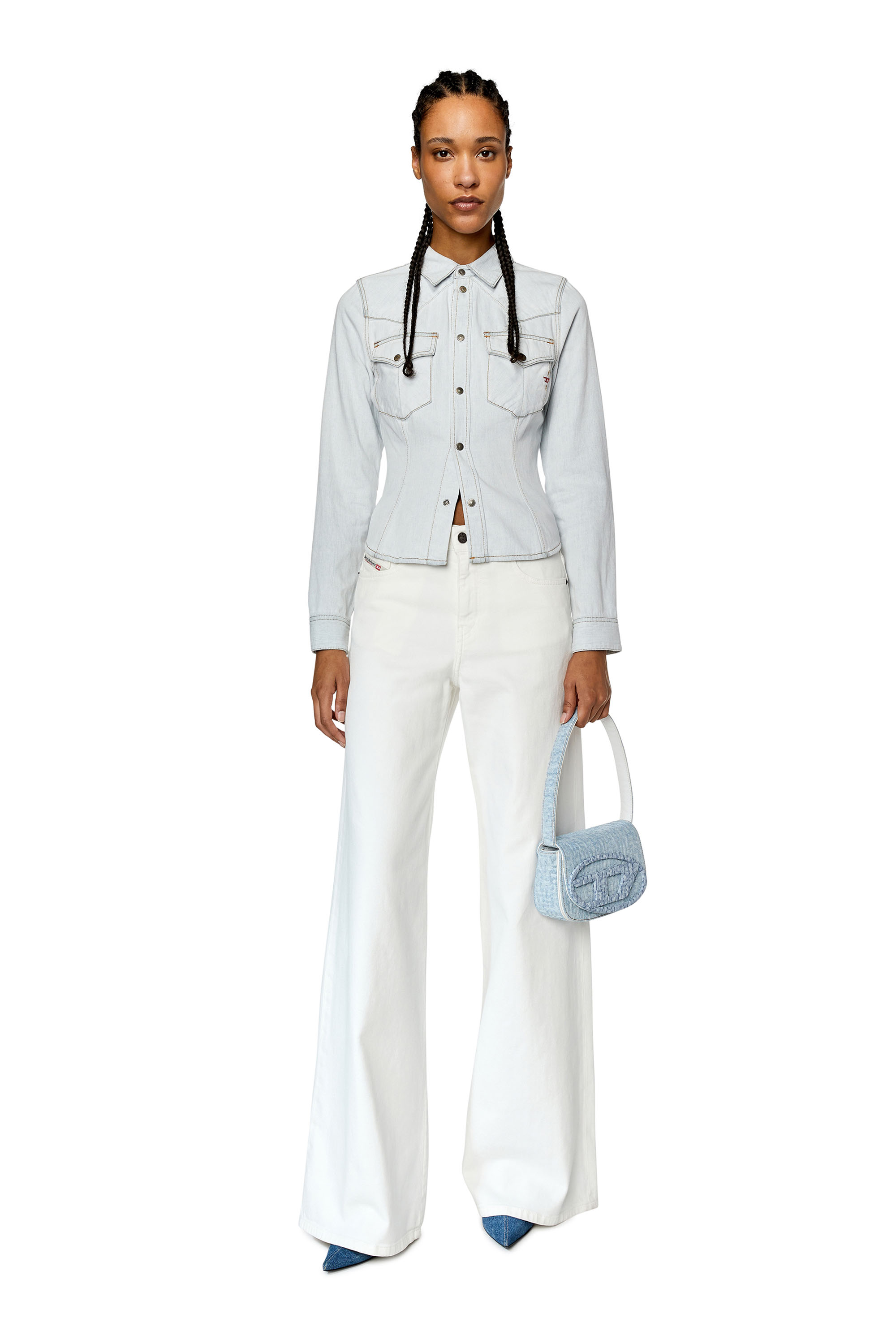 Diesel - 1978 D-Akemi 09D63 Bootcut and Flare Jeans, Blanco - Image 4