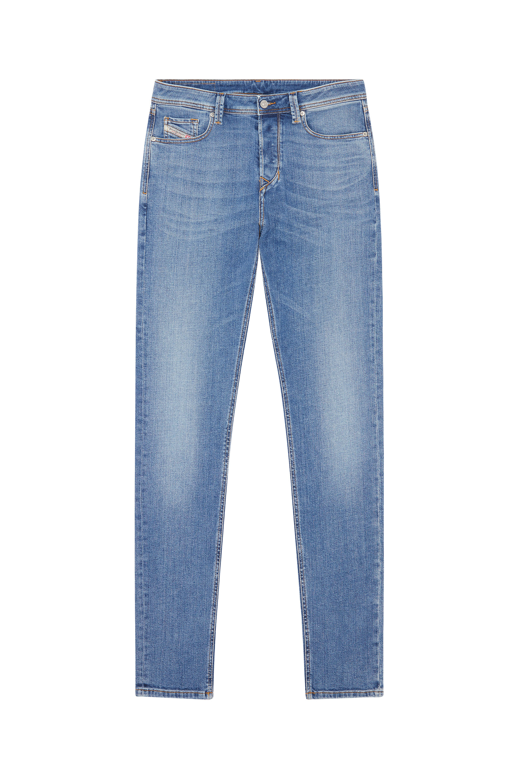 1986 LARKEE-BEEX Man: Tapered Light blue Jeans, mid rise