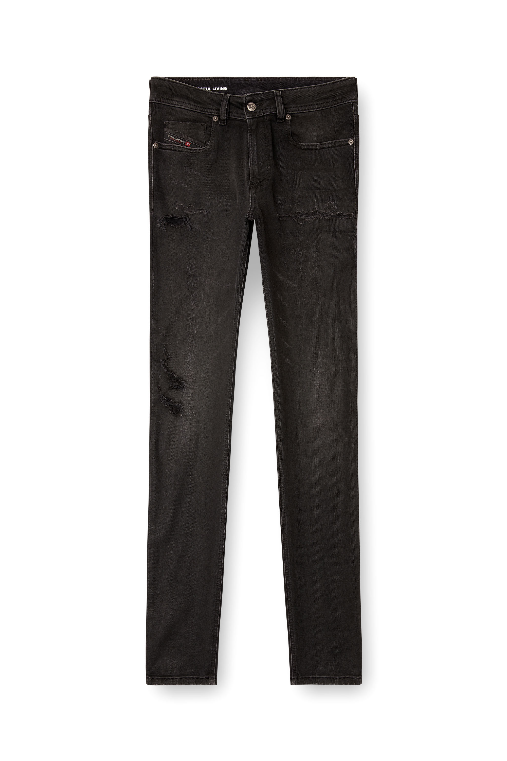 Diesel - Skinny Jeans 1979 Sleenker 068SG Hombre, Negro/Gris oscuro - 3