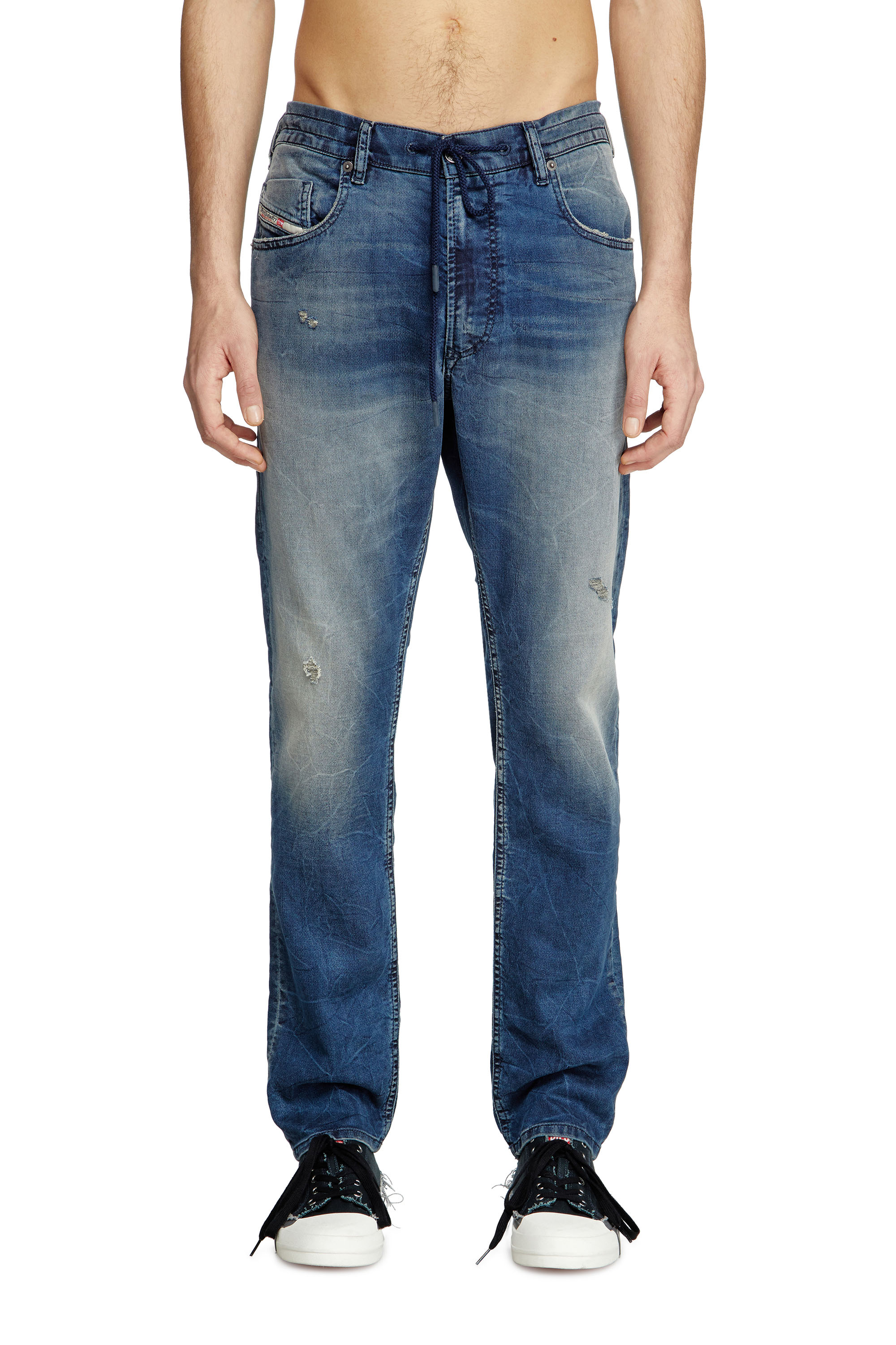 Diesel - Man's Regular 2030 D-Krooley Joggjeans® 068PI, Medium blue - 2