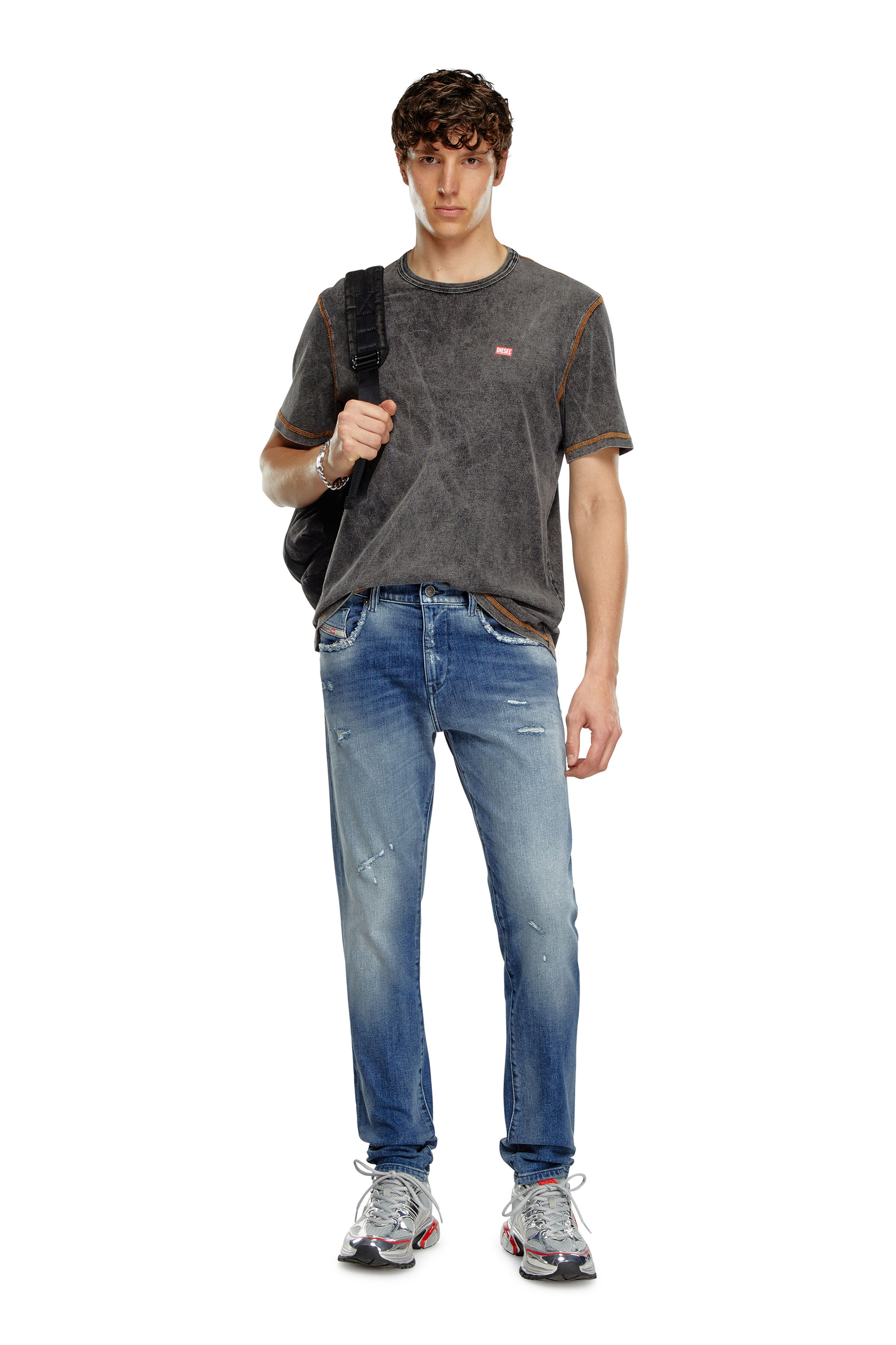Diesel - Slim Jeans 2019 D-Strukt 09J61, Hombre Slim Jeans - 2019 D-Strukt in Azul marino - Image 2