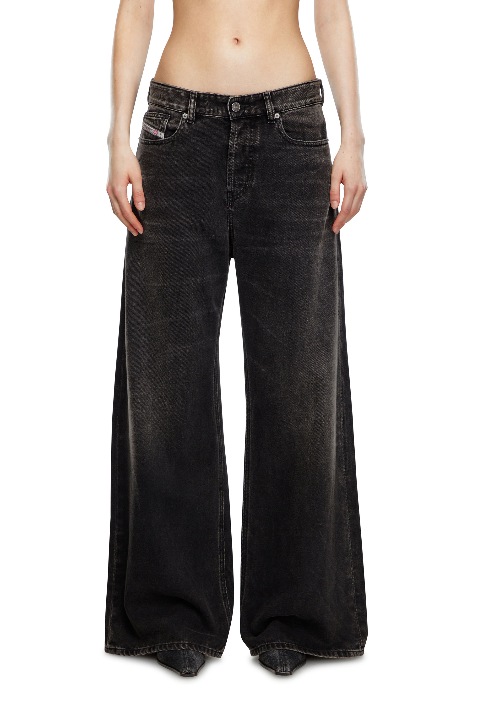 Diesel - Straight Jeans 1996 D-Sire 09J96, Mujer Straight Jeans - 1996 D-Sire in Negro - Image 2