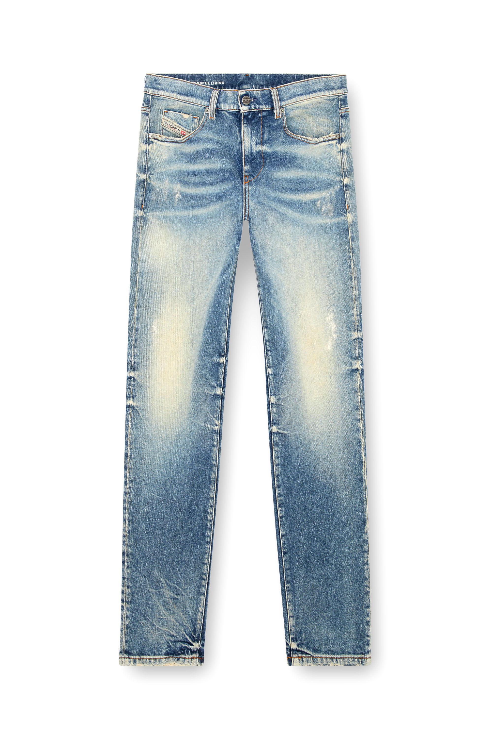 Diesel - Slim Jeans 2019 D-Strukt 007V8, Hombre Slim Jeans - 2019 D-Strukt in Azul marino - Image 3