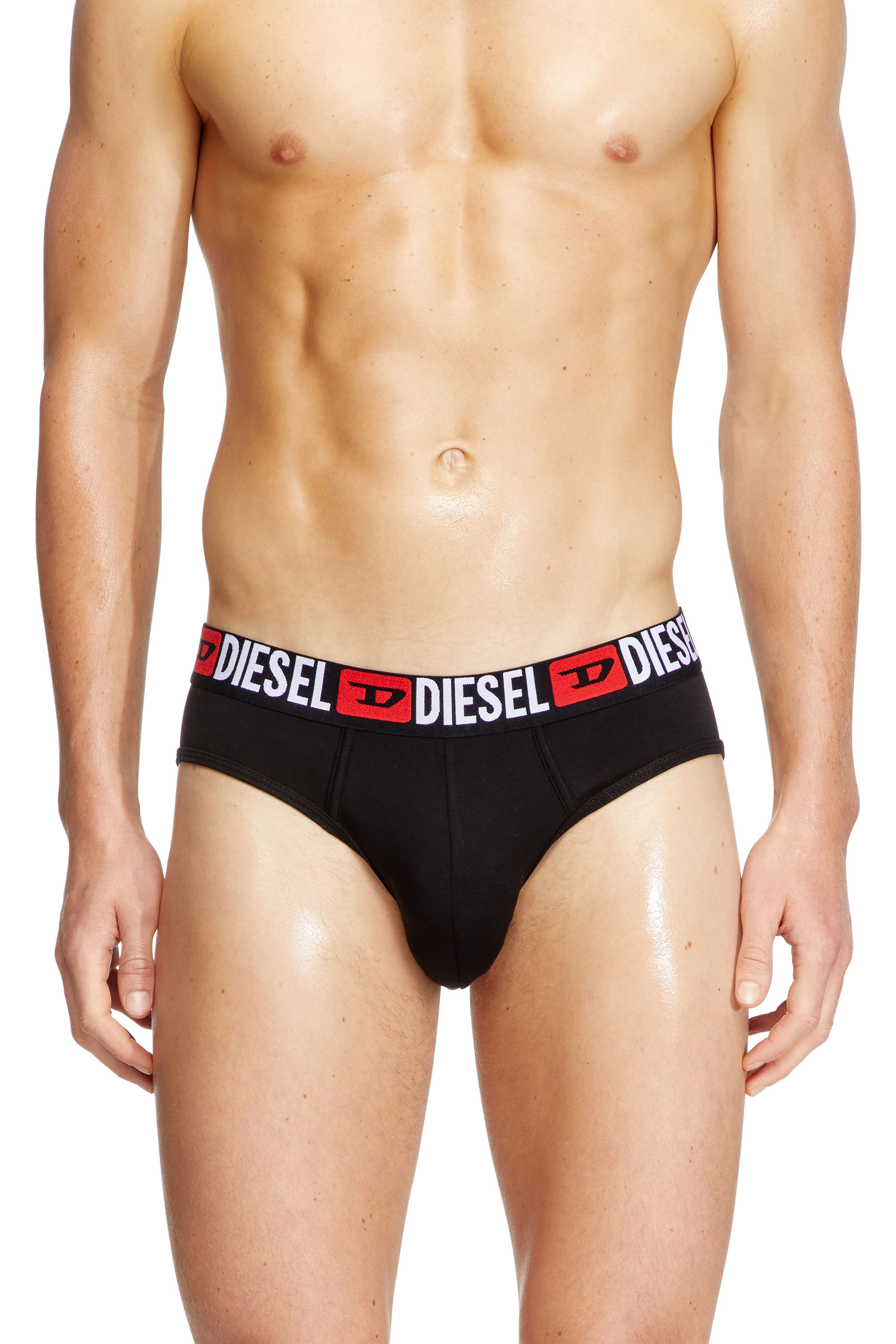 Diesel - UMBR-ANDRETHREEPACK, Set de tres calzoncillos de slip de color liso Hombre in Negro - 3