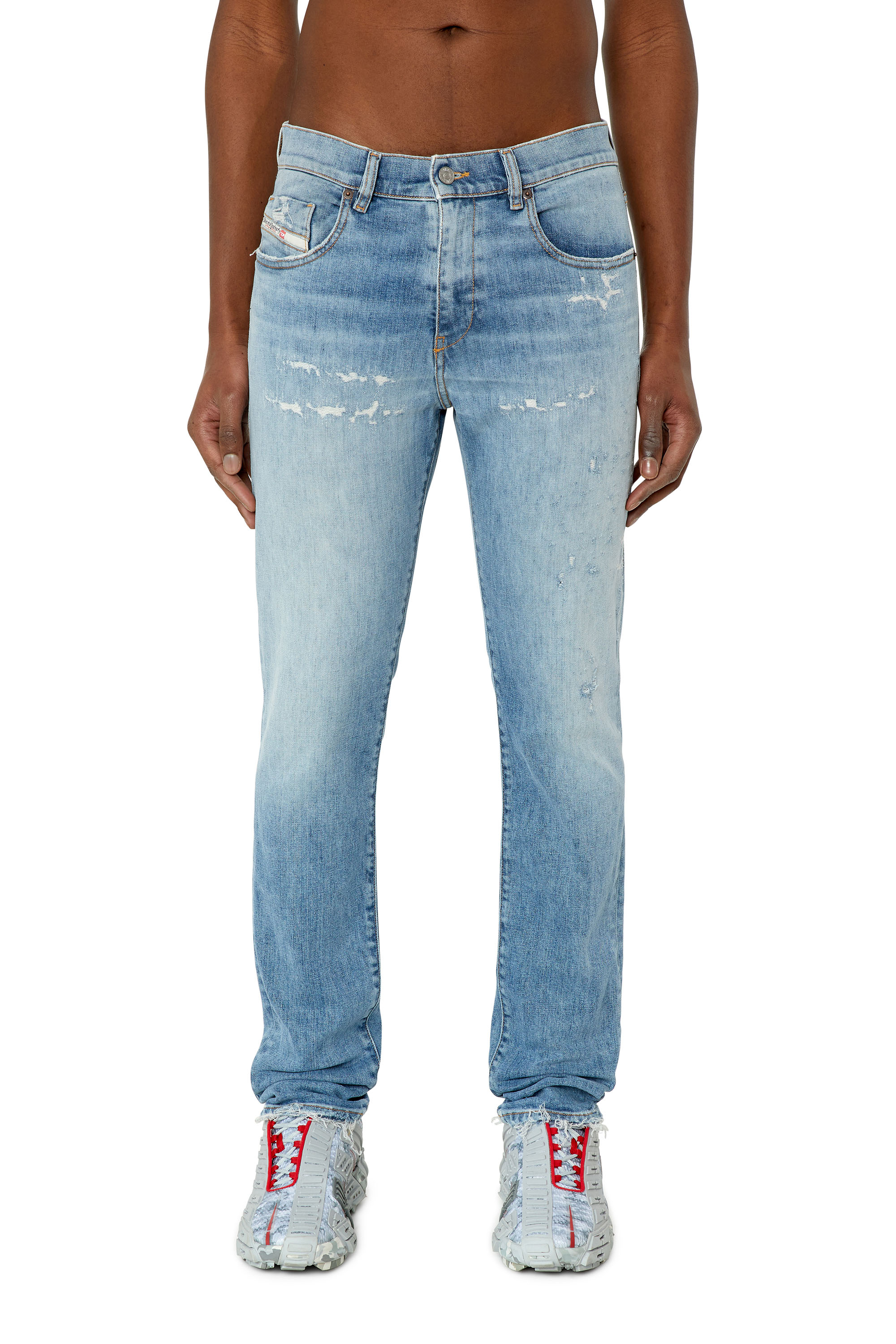 Diesel - Slim Jeans 2019 D-Strukt 09E73, Azul Claro - Image 3
