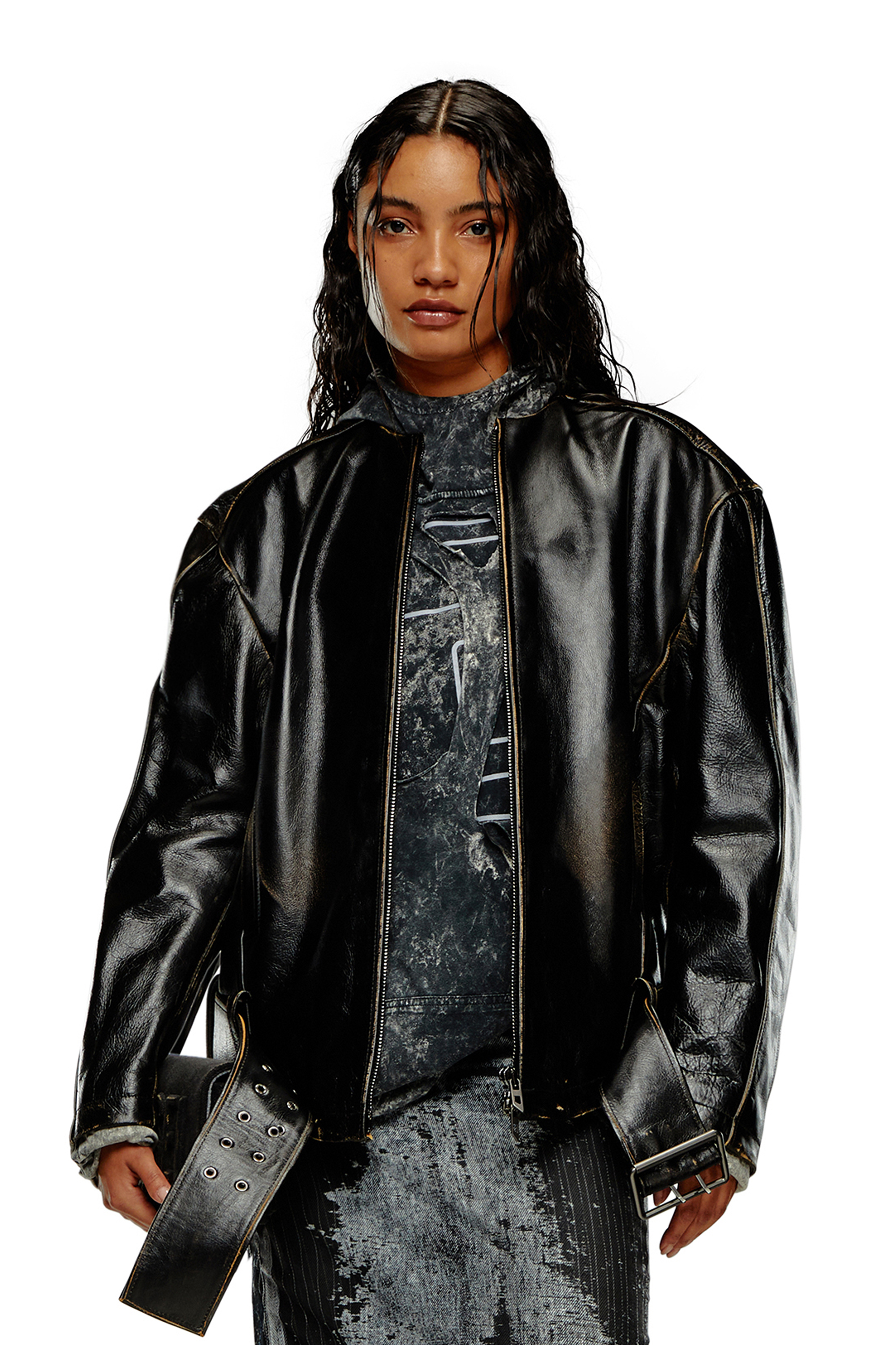 Women's Leather Jackets: Bomber, Biker, Nail | Diesel®