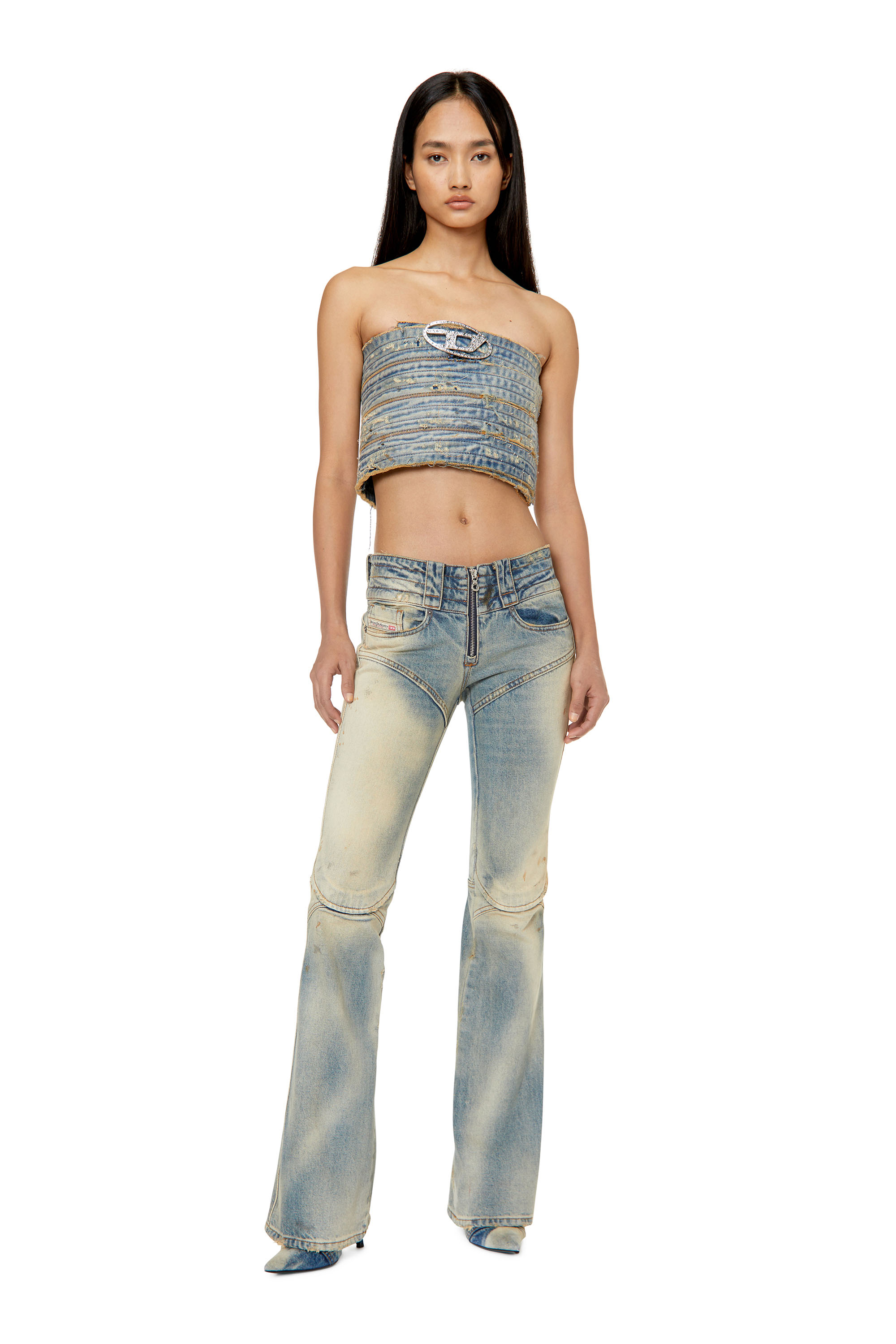 Diesel - Belthy 0ENAF Bootcut and Flare Jeans, Azul Claro - Image 5