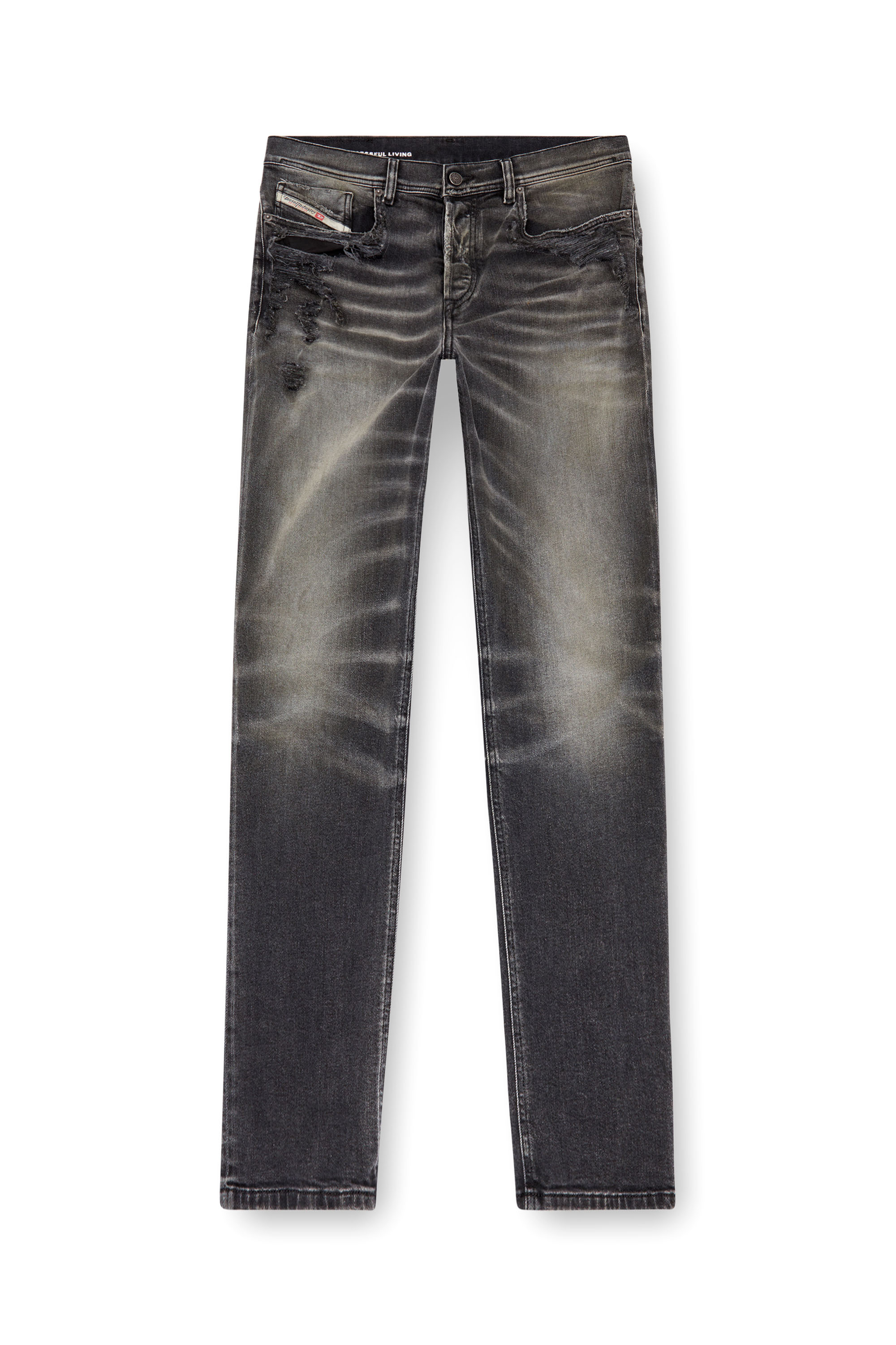 Diesel - Man Tapered Jeans 2023 D-Finitive 09K25, Black/Dark grey - Image 3