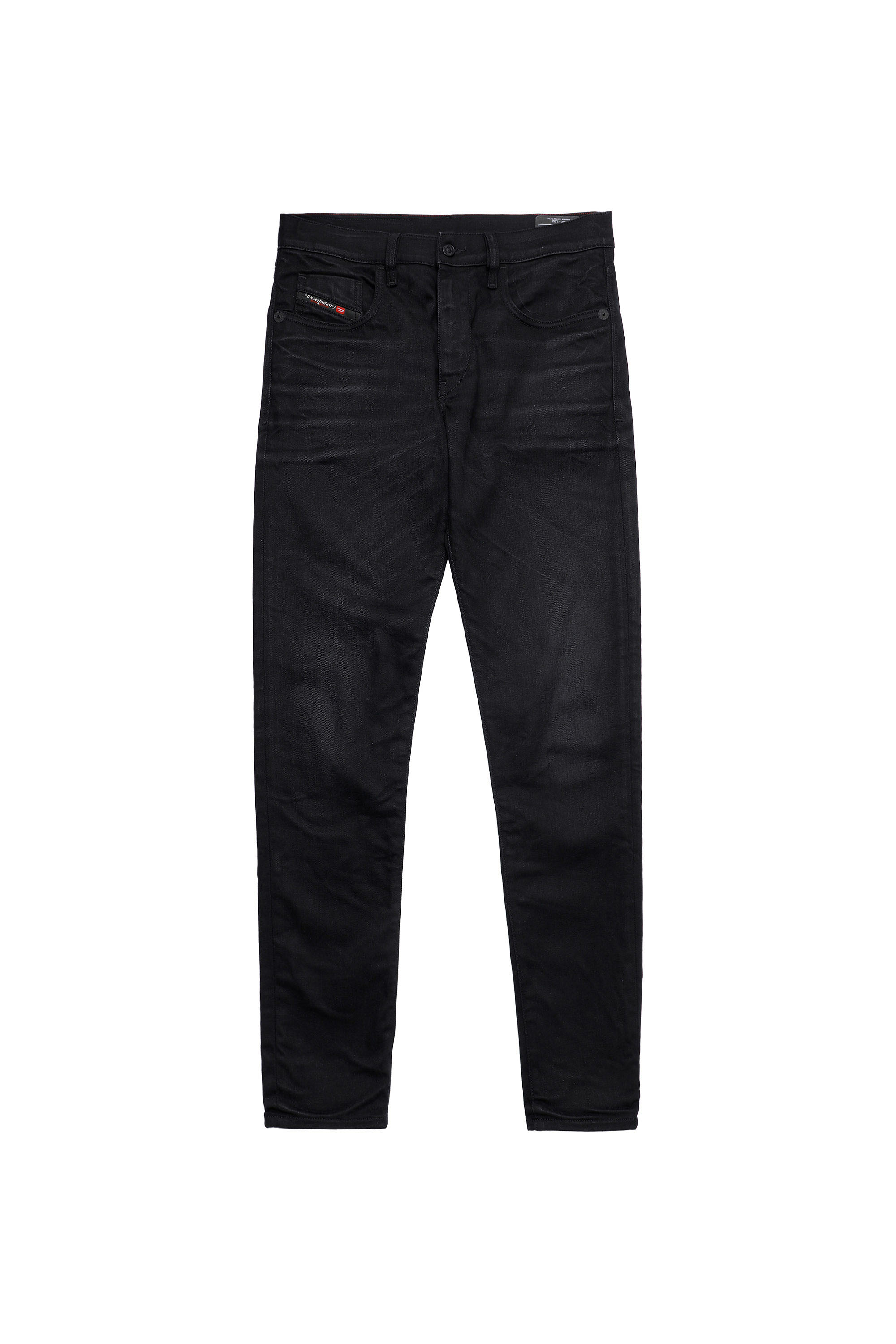 Diesel - 2019 D-Strukt 09A15 Slim Jeans, Negro/Gris oscuro - Image 6