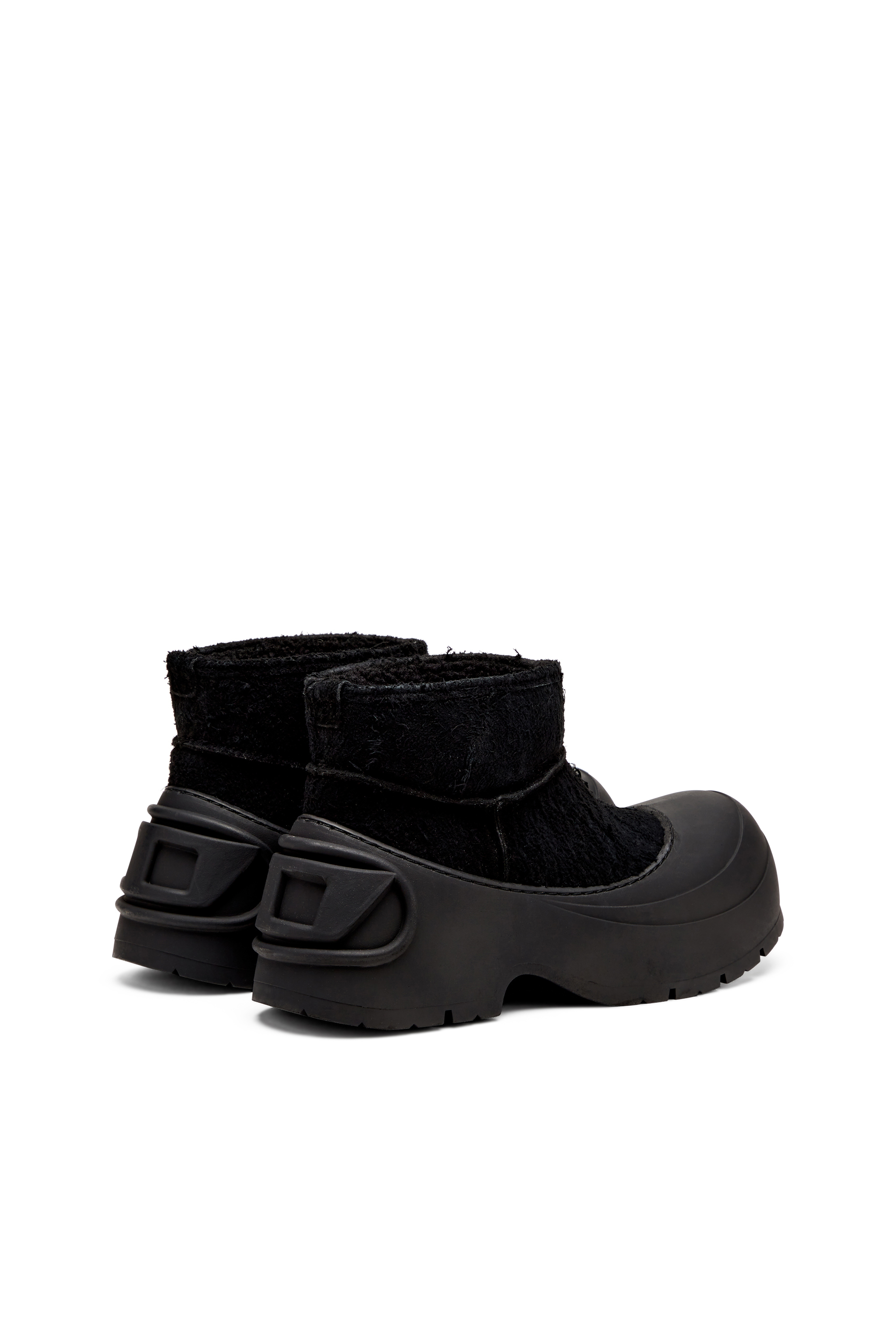 Diesel - D-DONALD MONTONE, Botines gruesos con suela dentada Hombre in Negro - 3