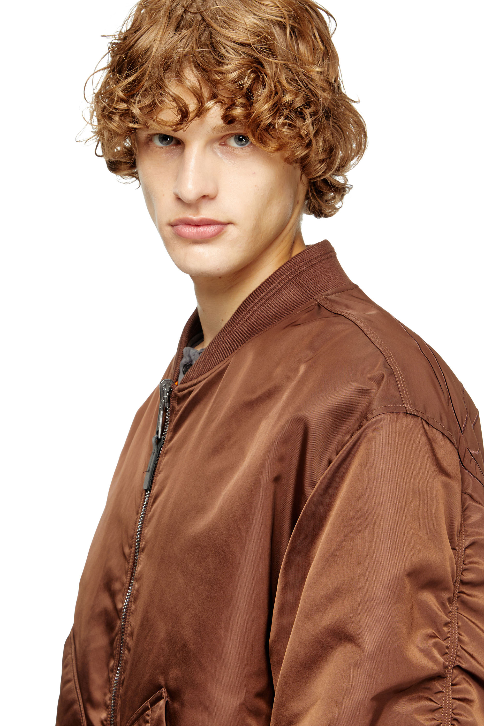 Diesel - J-HELD, Chaqueta bomber de nailon acolchado con Oval D Hombre in ToBeDefined - 4