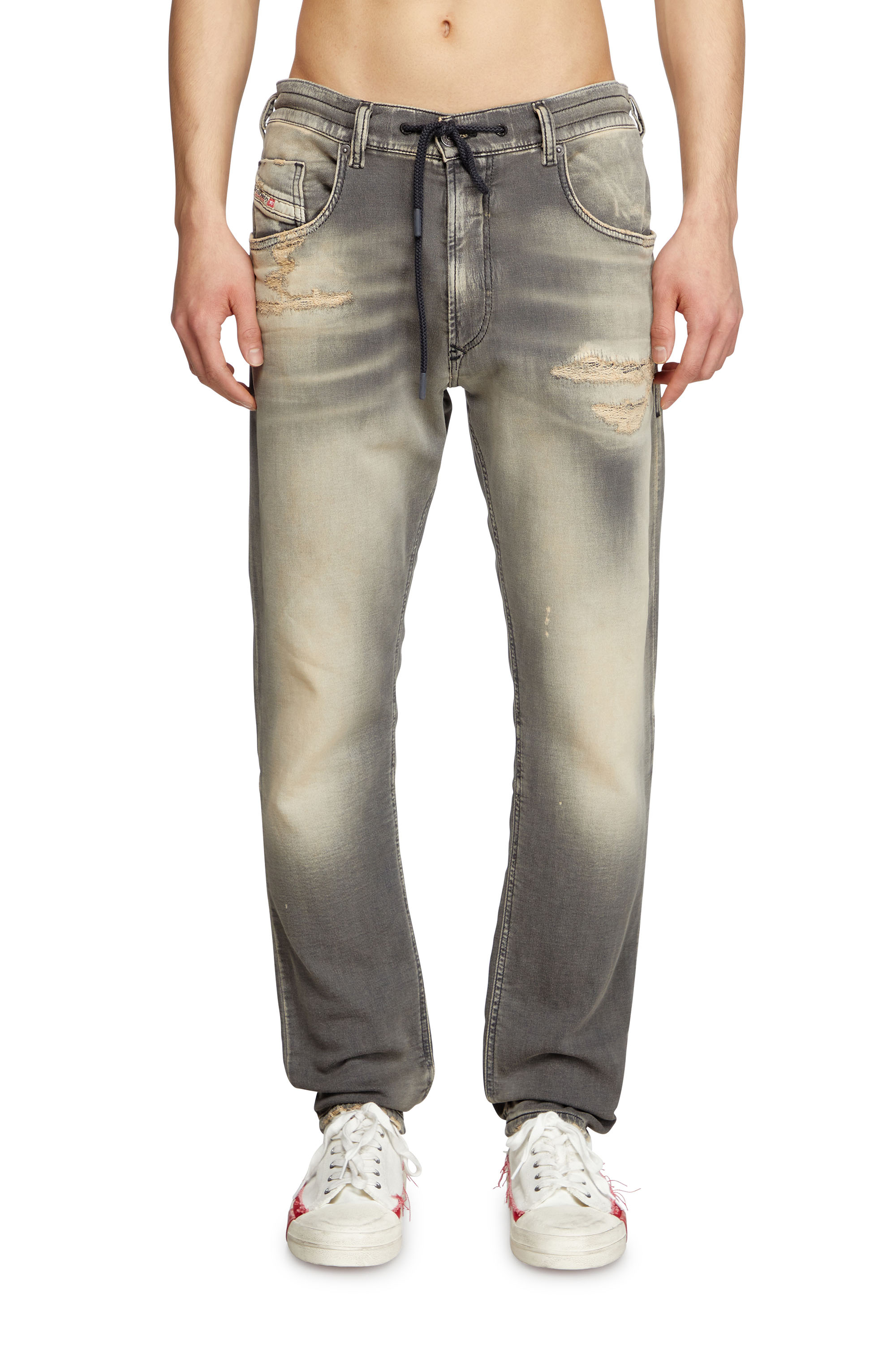 Diesel - Regular 2030 D-Krooley Joggjeans® 068PF Hombre, Gris Claro - 1