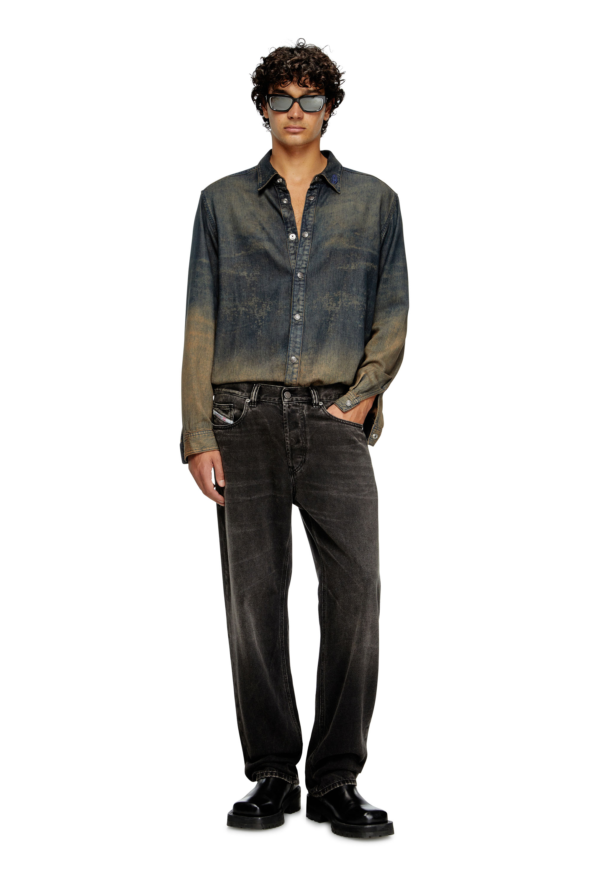 Diesel - Man's Regular Jeans 2024 D-Macs 09J96, Black/Dark grey - 2