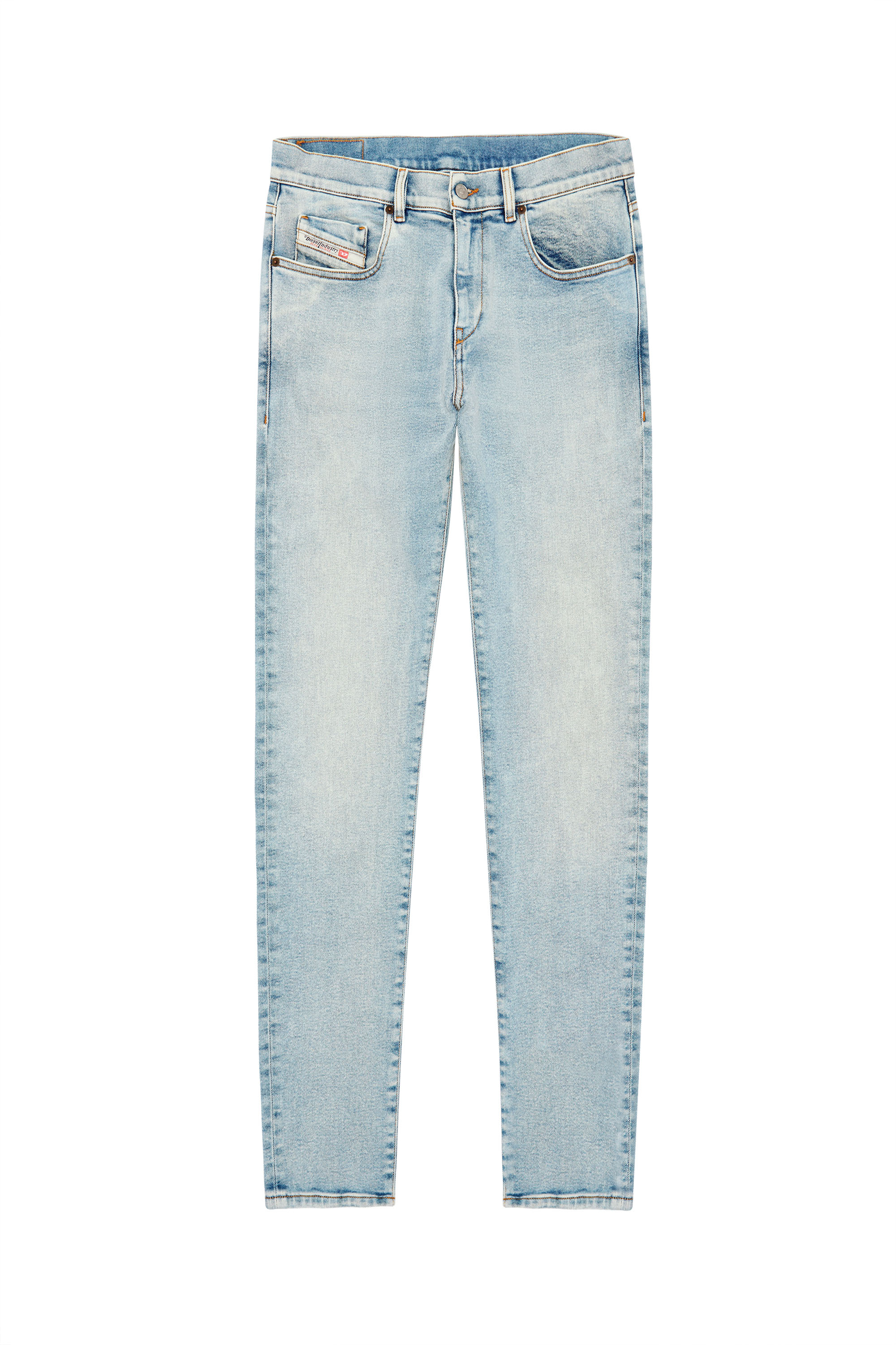 Diesel - Slim Jeans 2019 D-Strukt 09C08, Light Blue - Image 7