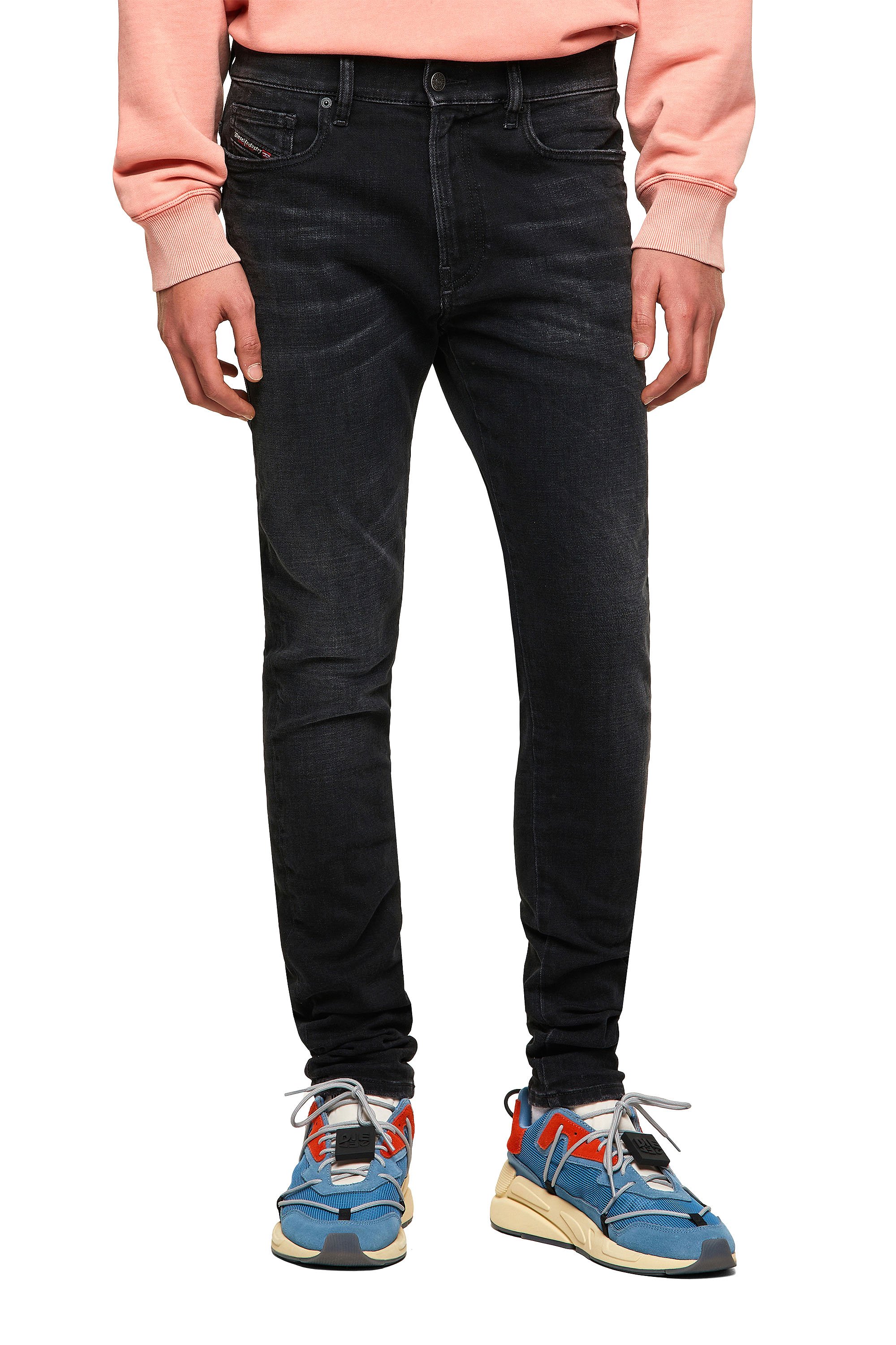 Diesel - D-Amny 09A31 Skinny Jeans, Negro/Gris oscuro - Image 1