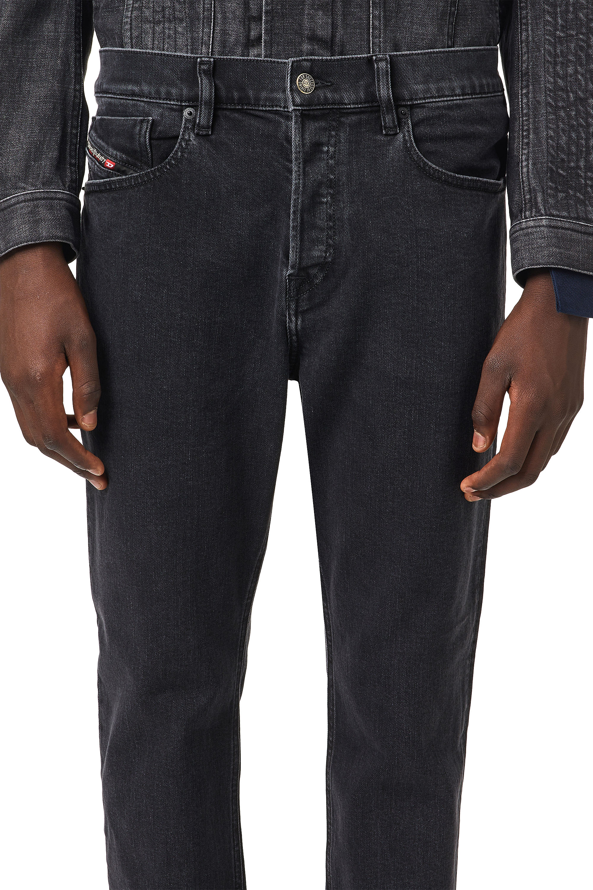 Diesel - D-Fining Tapered Jeans 09A14, Black/Dark grey - Image 3