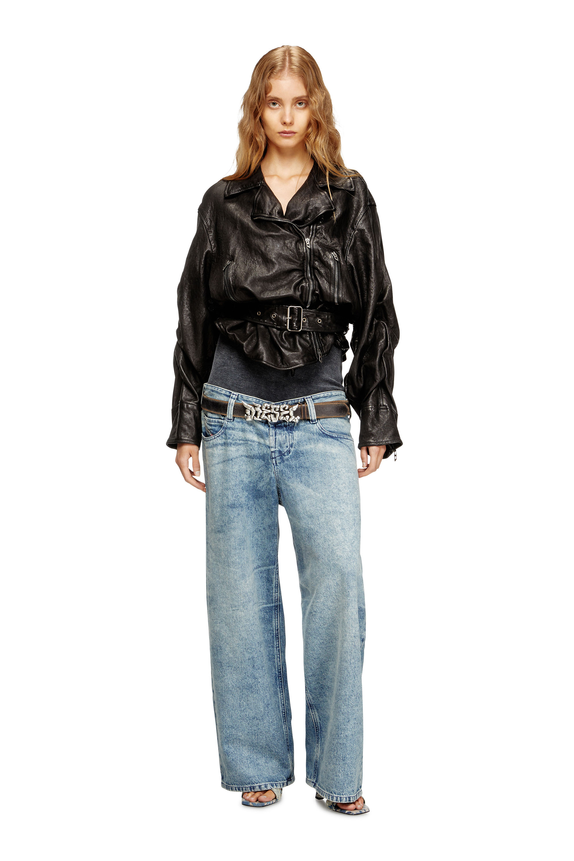 Diesel - Relaxed Jeans D-Eni 09N97 Mujer, Azul medio - 2