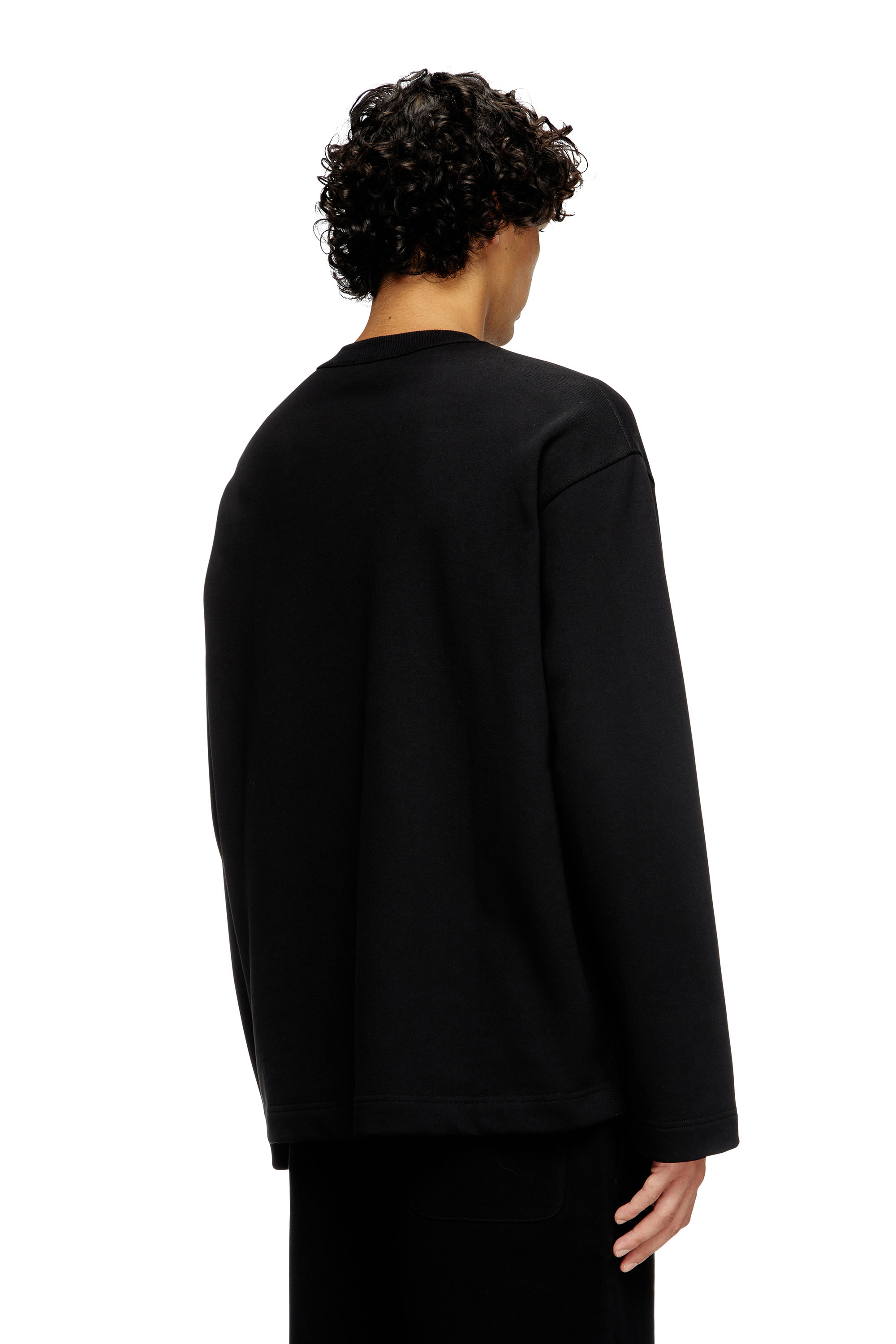 Diesel - S-MACSIS-OD, Sudadera con logotipo metálico Hombre in Negro - 3