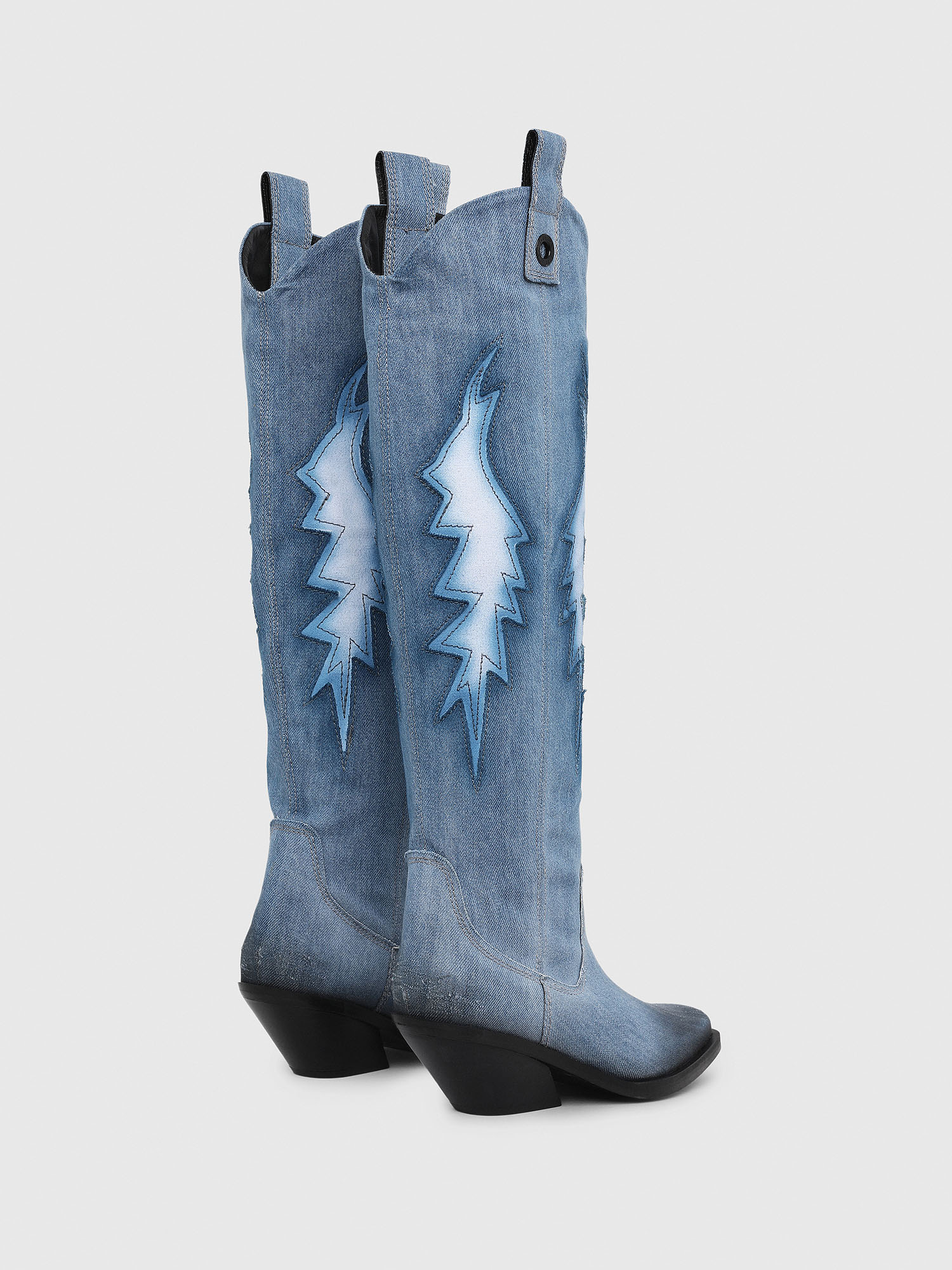 D-GIUDECCA MHB Women: High cowboy boots in denim | Diesel