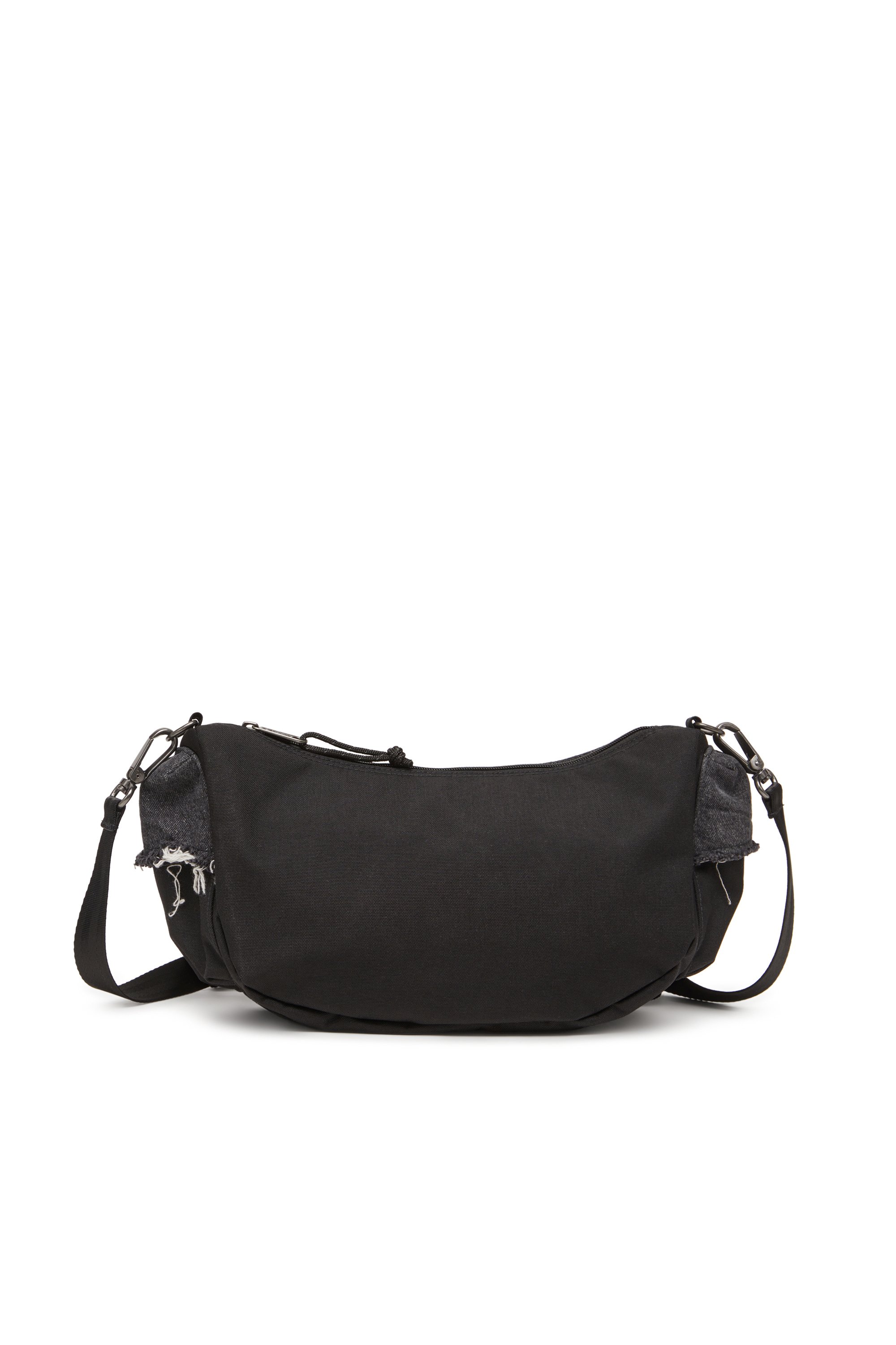 Diesel - DIESEL SHOULDER BAG, Bolso de hombro en denim destruido y CORDURA® Unisex in Negro - 3