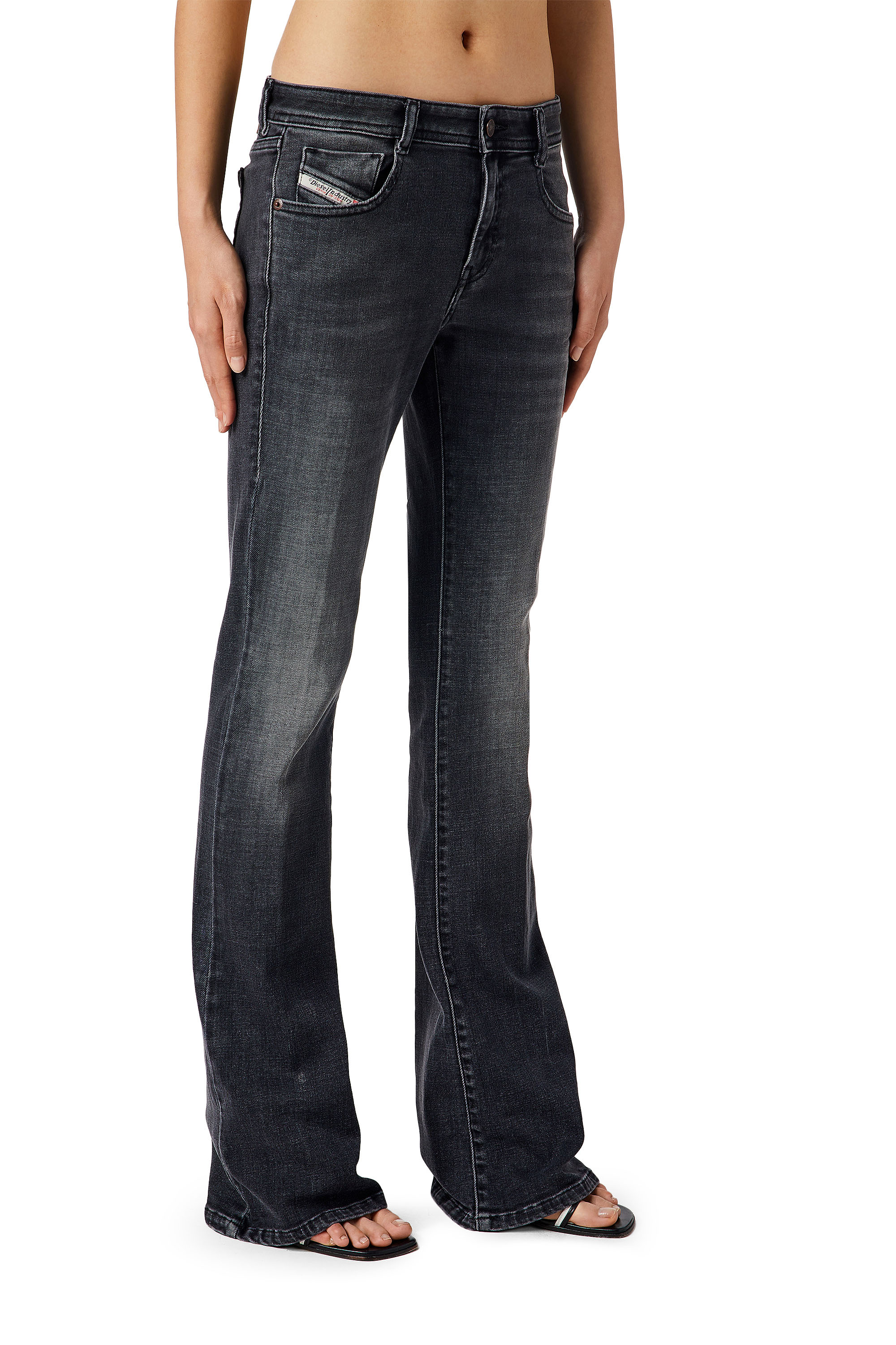 Diesel - 1969 D-EBBEY 0EIAG Bootcut and Flare Jeans, Negro/Gris oscuro - Image 3
