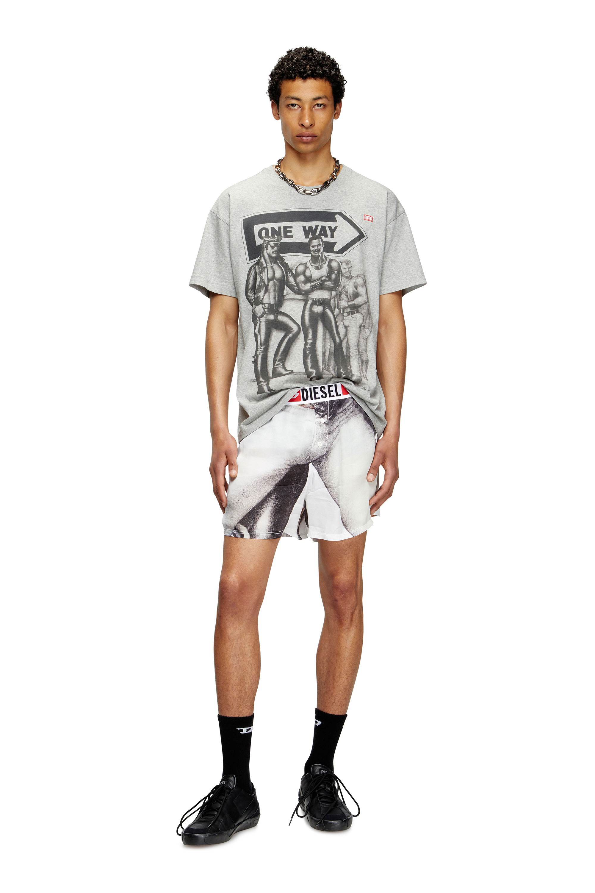Diesel - PR-T-NORM-TOM25, Camiseta con estampado gráfico Unisex in Gris - 3