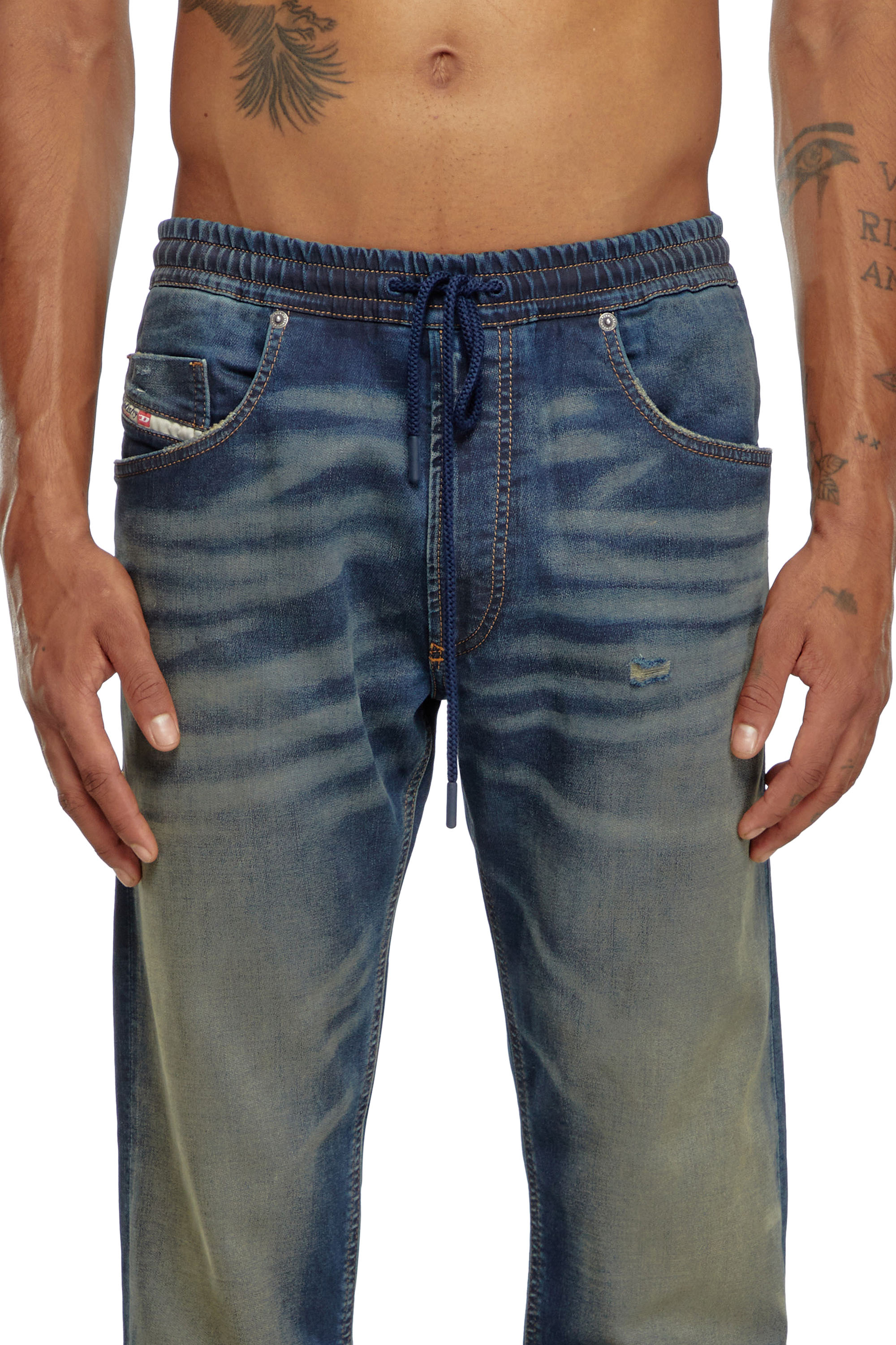 Diesel - Man's Regular 2030 D-Krooley Joggjeans® 09J34, Dark Blue - 3