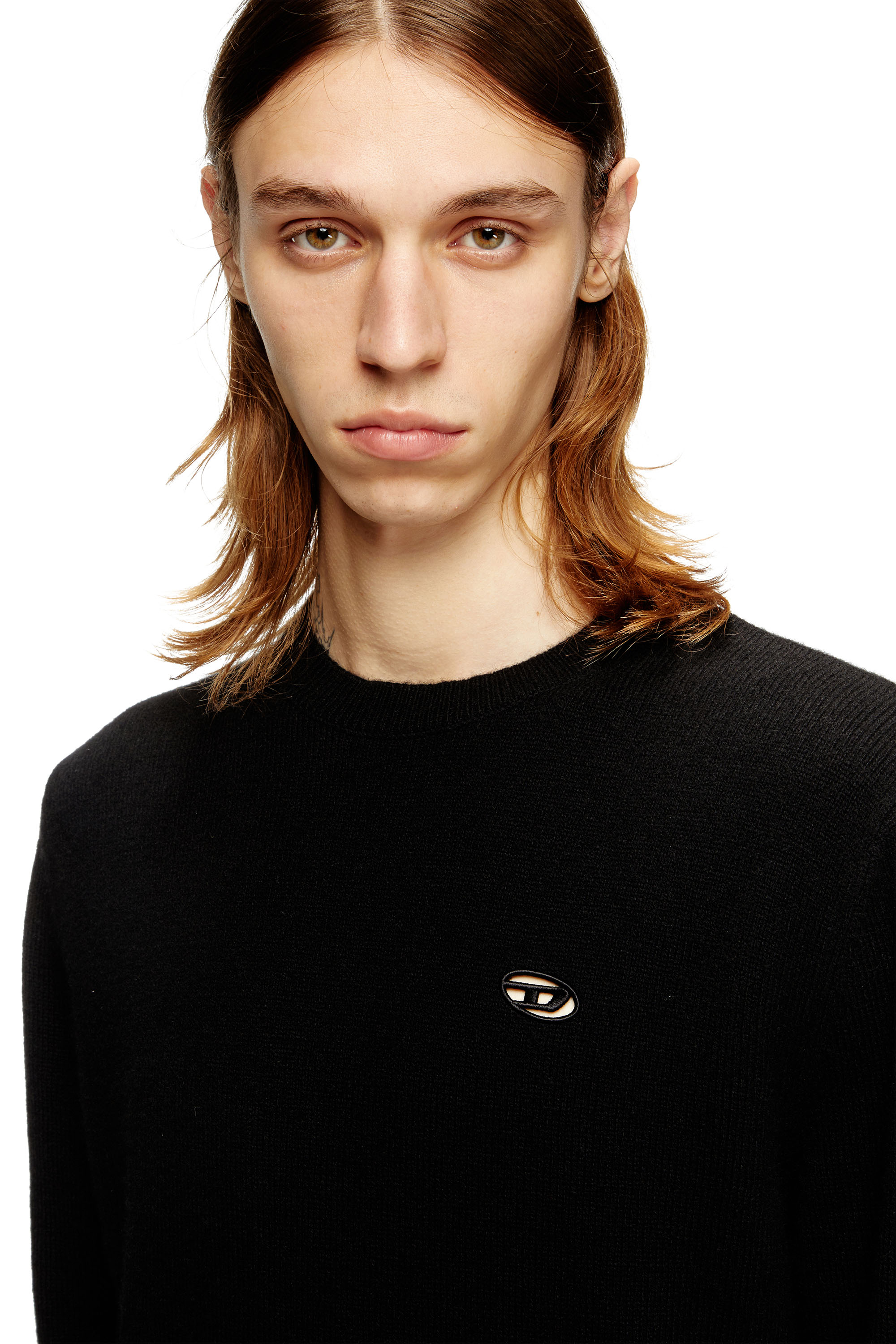 Diesel - K-ARGOL, Man's Wool-cashmere jumper in Black - 3