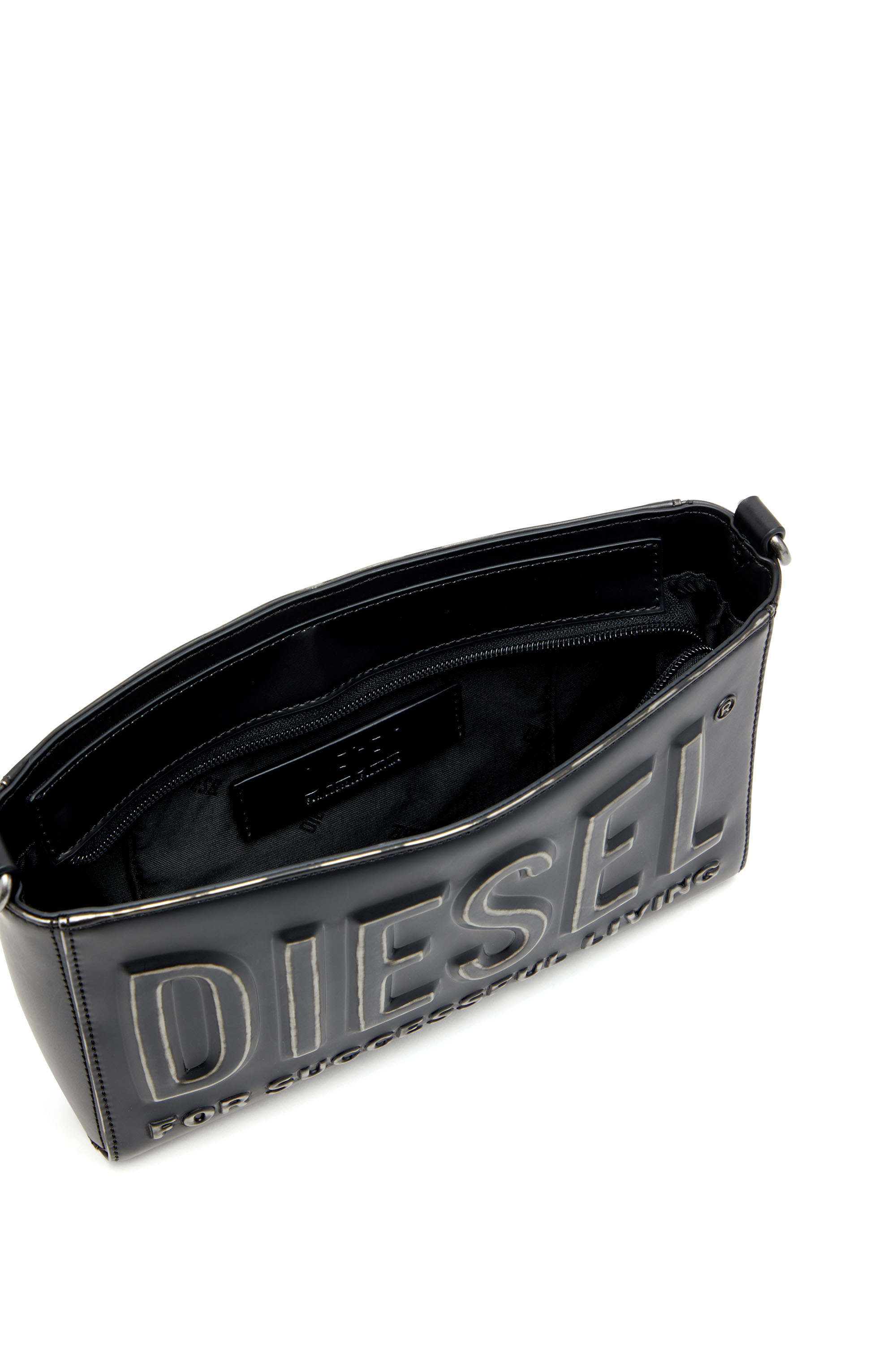 Diesel - DSL 3D CAMERA BAG X, Dsl 3D-Bolso tipo cámara de PU cepillado Hombre in Negro - 4