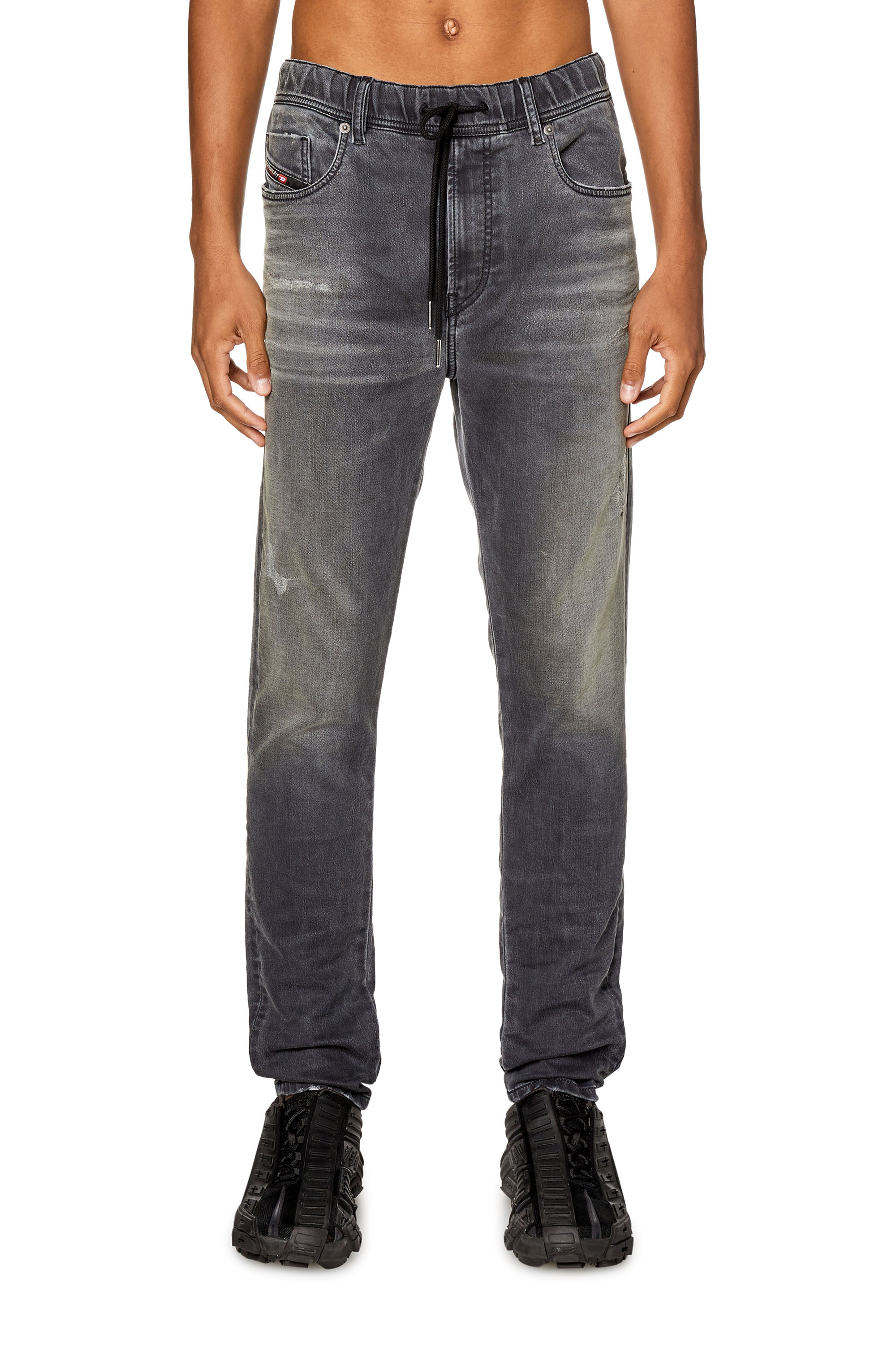 Diesel - Slim E-Spender JoggJeans® 068FP, Negro/Gris oscuro - Image 1