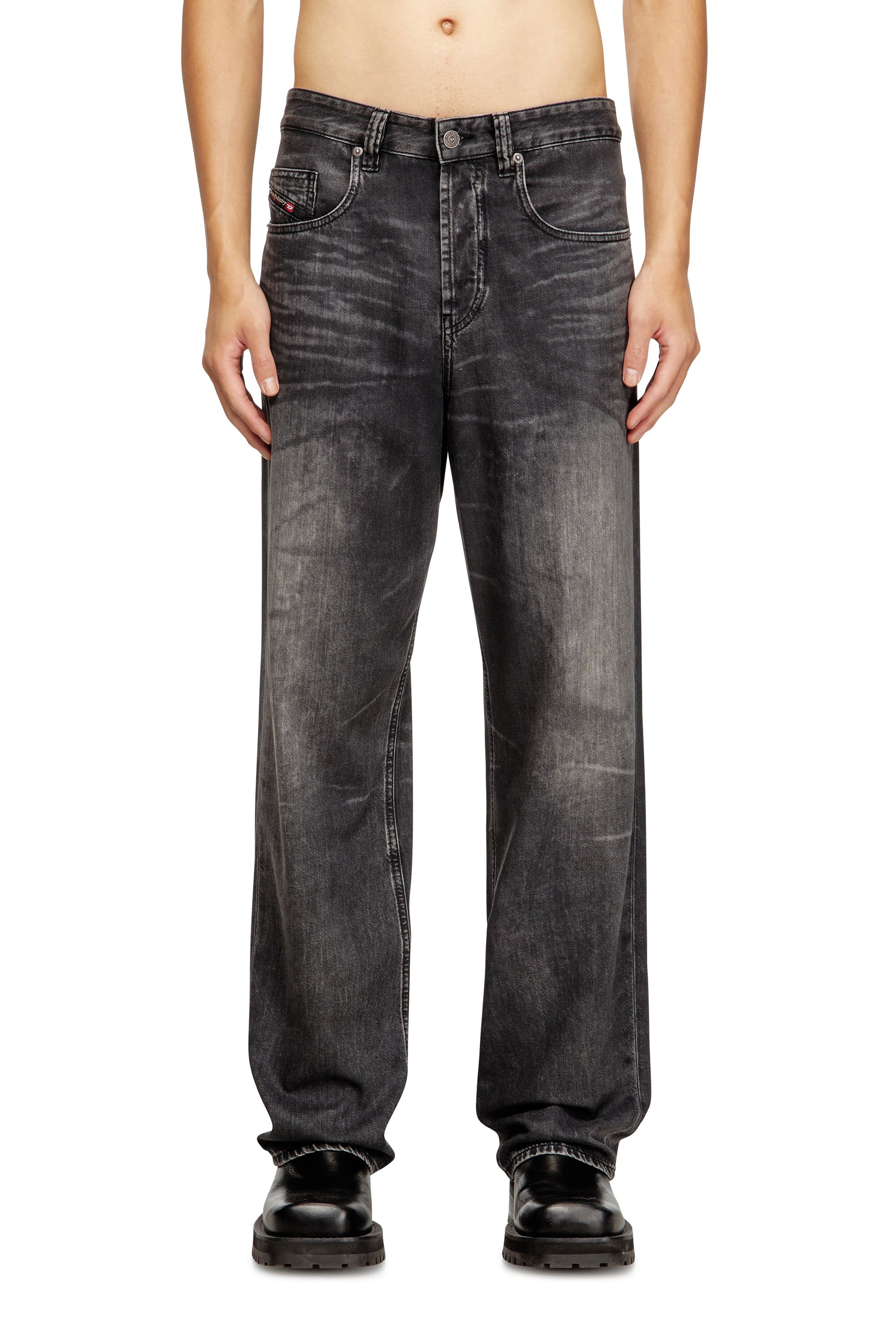 Diesel - Relaxed Jeans 2001 D-Macro 0CEBC Hombre, Negro/Gris oscuro - 1
