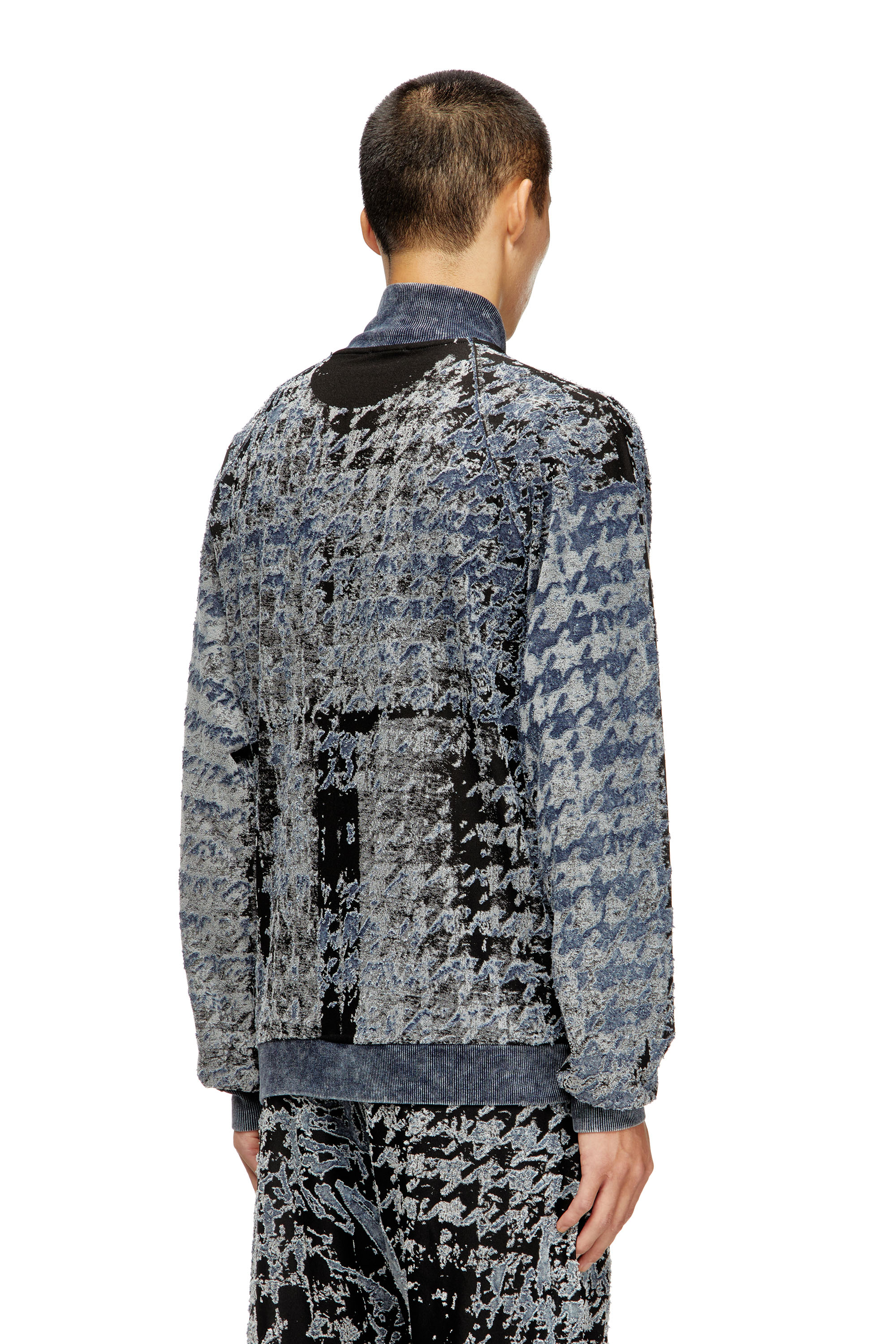 Diesel - S-CORR, Top con cremallera de pata de gallo devoré Hombre in Multicolor - 4